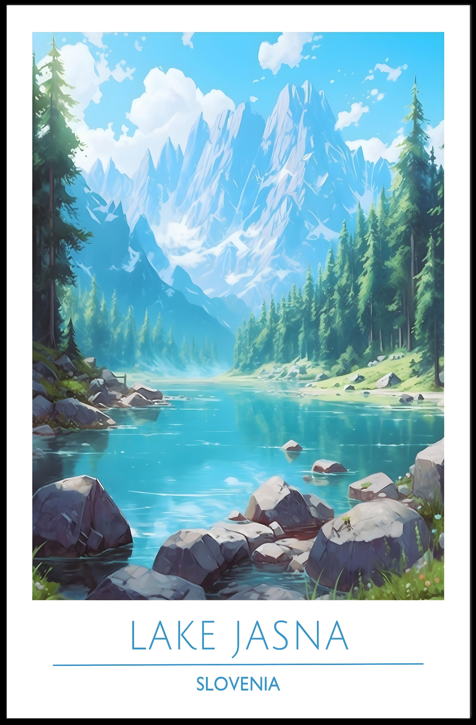Serene Beauty of Lake Jasna Poster