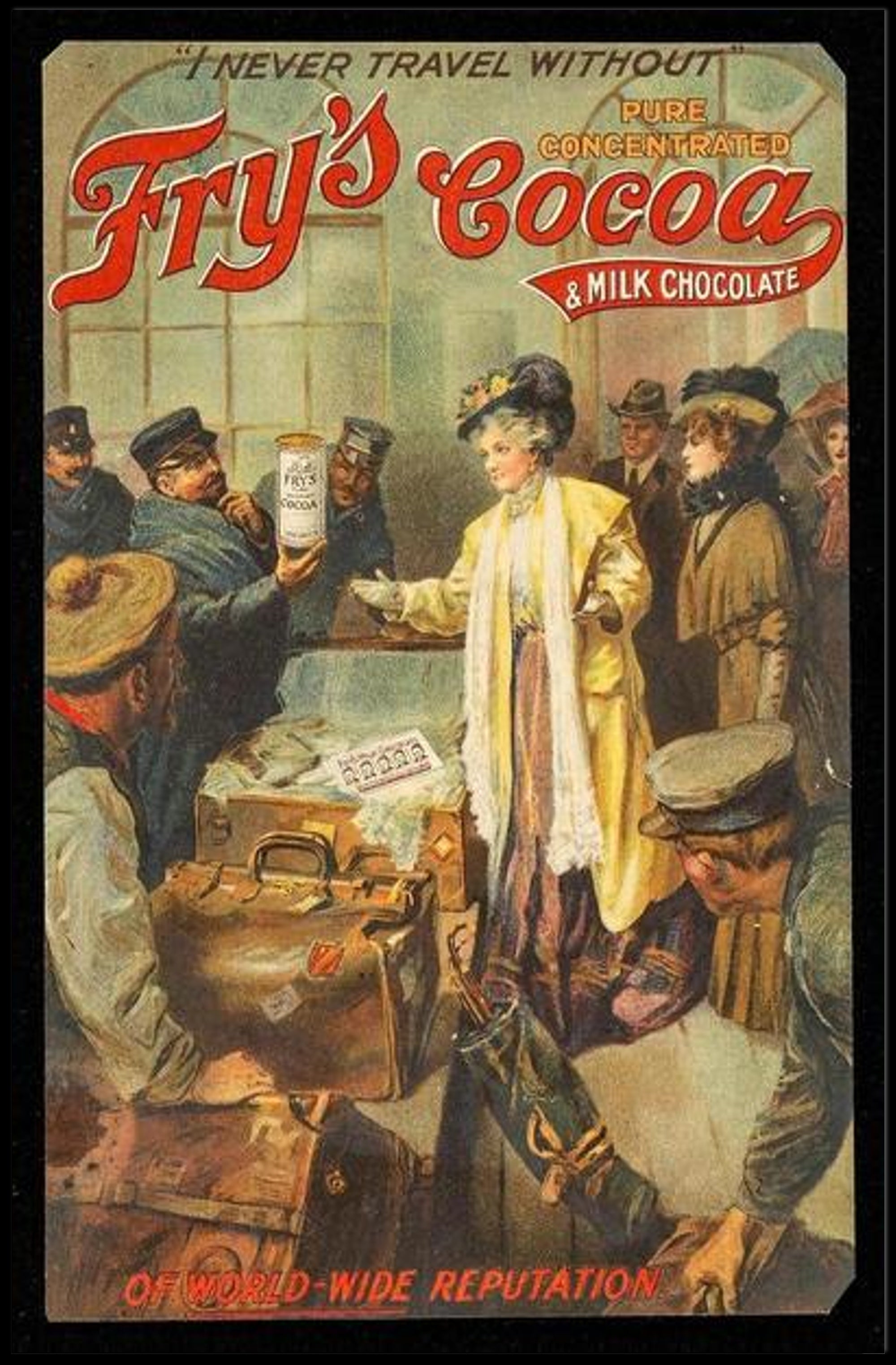 Fry's Cocoa Vintage Advertisement Poster PosterGoat