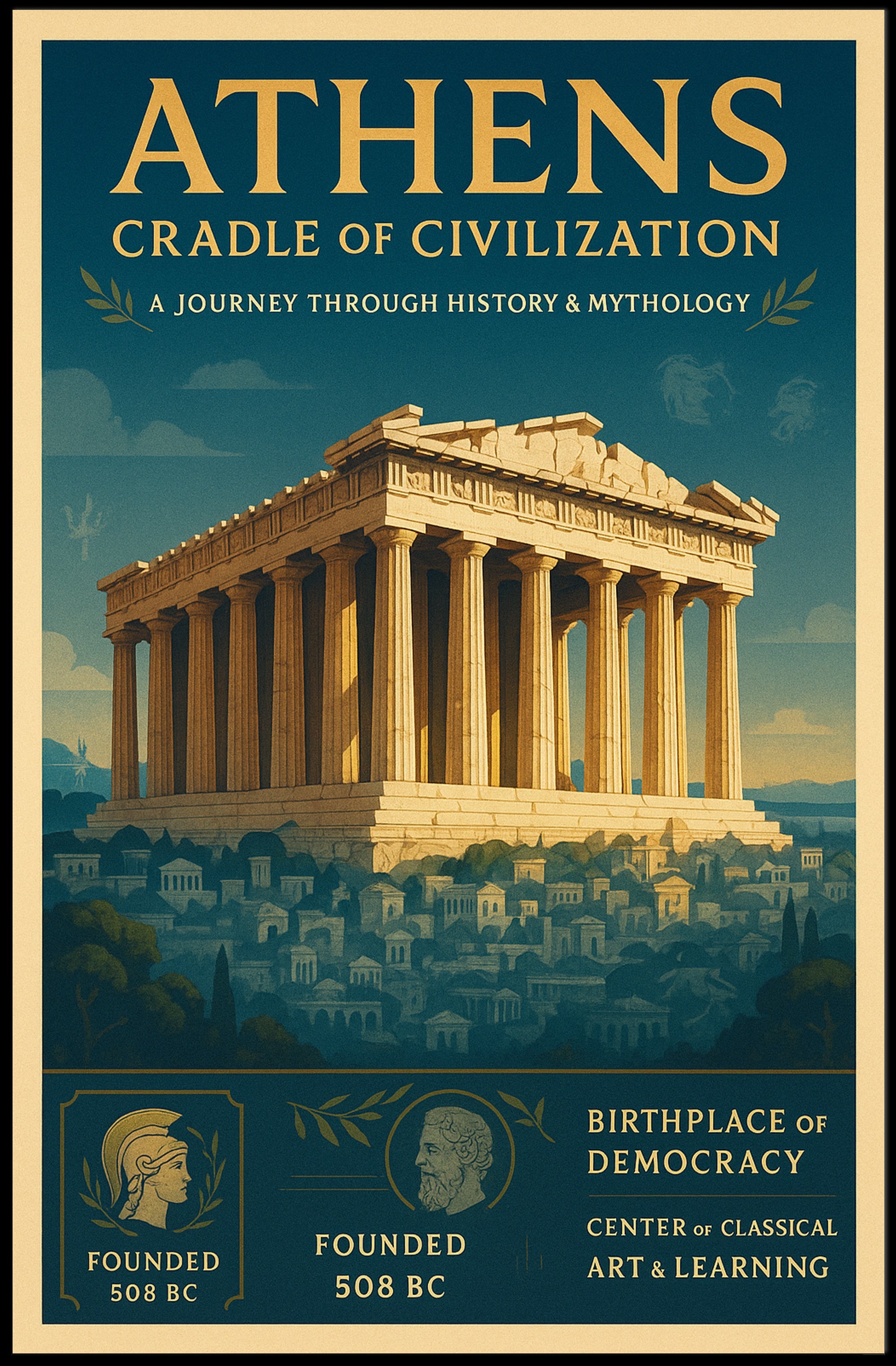 Athens Journey: Exploring Classical Heritage Cultural or Heritage Poster