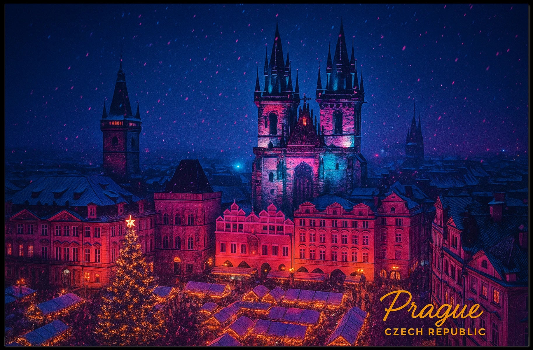 Prague Winter Wonderland Poster