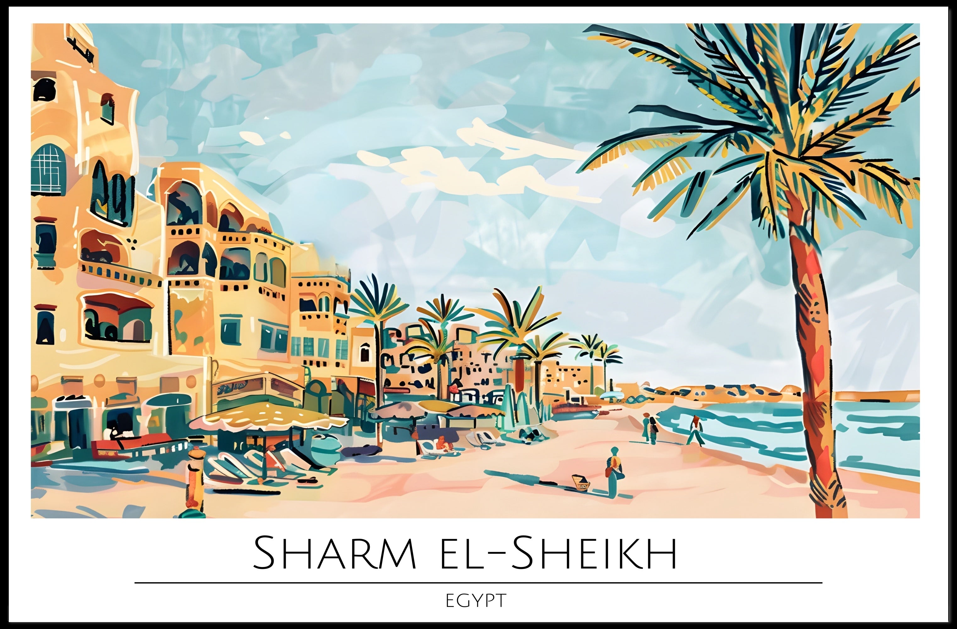 Vibrant Shores of Sharm El-Sheikh Poster PosterGoat