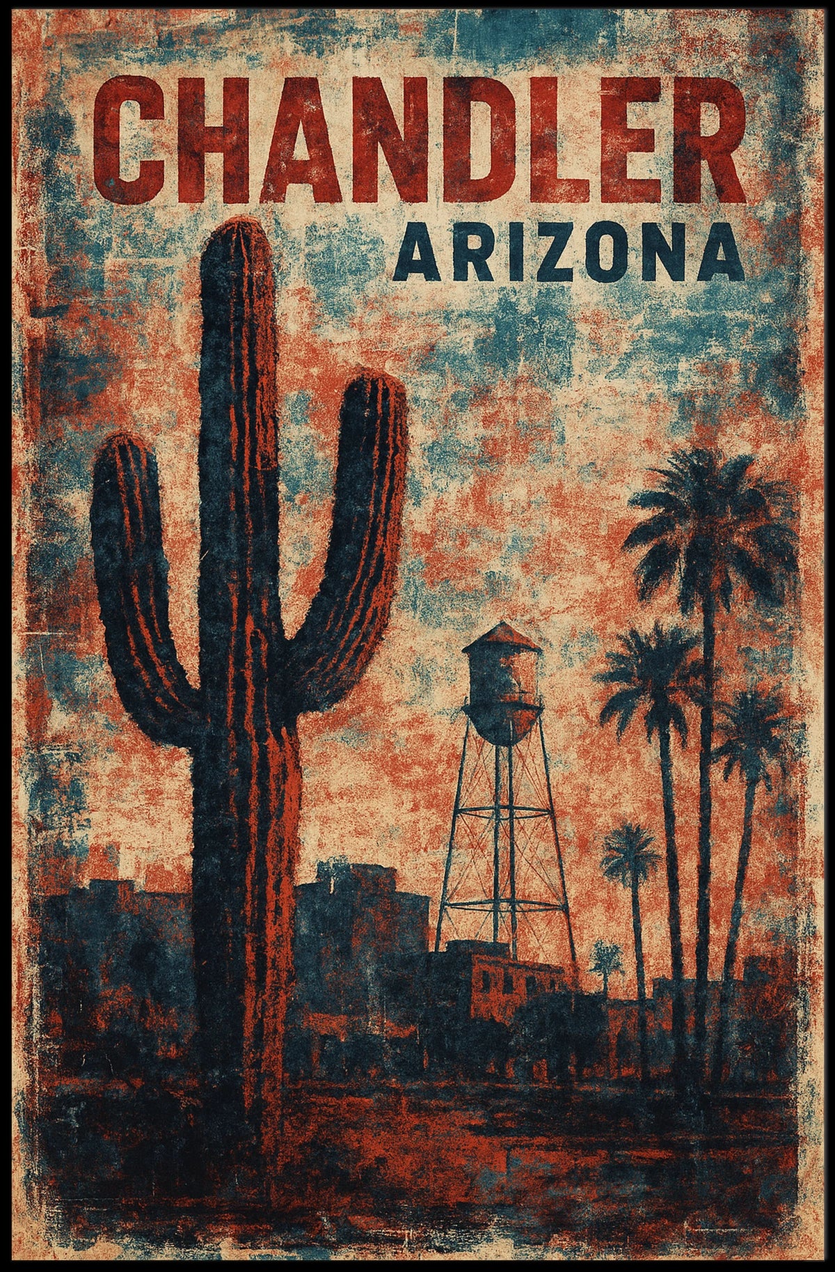 Chandler Arizona Scenic Wanderlust Decor Lovers Poster