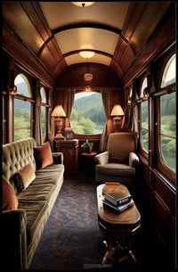 Vintage Train Compartment Retreat Poster