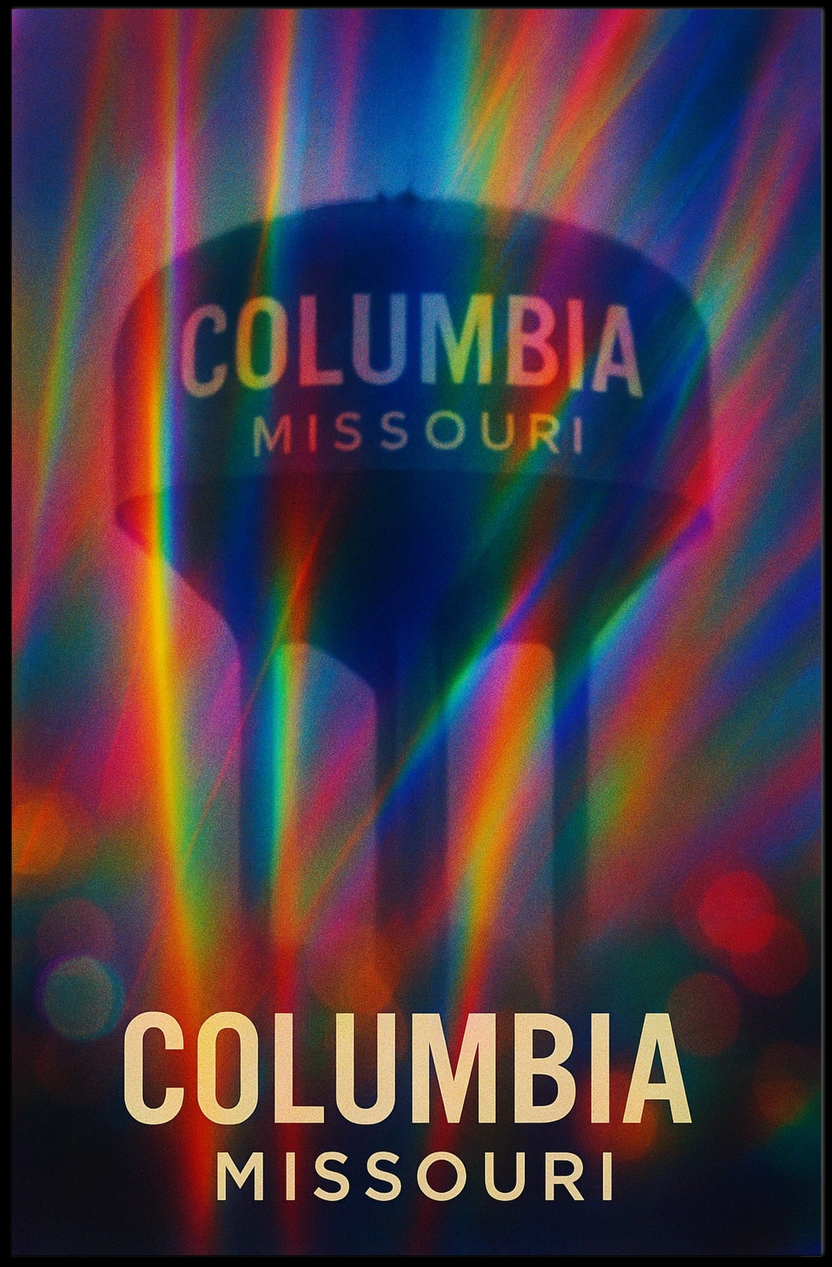 Columbia Missouri Scenic Travel Minimalist Photography Realism Urban Inspire Wall Art Poster