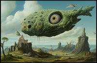Surreal Whale Dreamscape Fantastical Poster