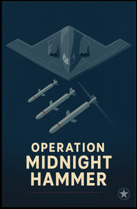 Operation Midnight Hammer: Futuristic Military Aviation Poster PosterGoat