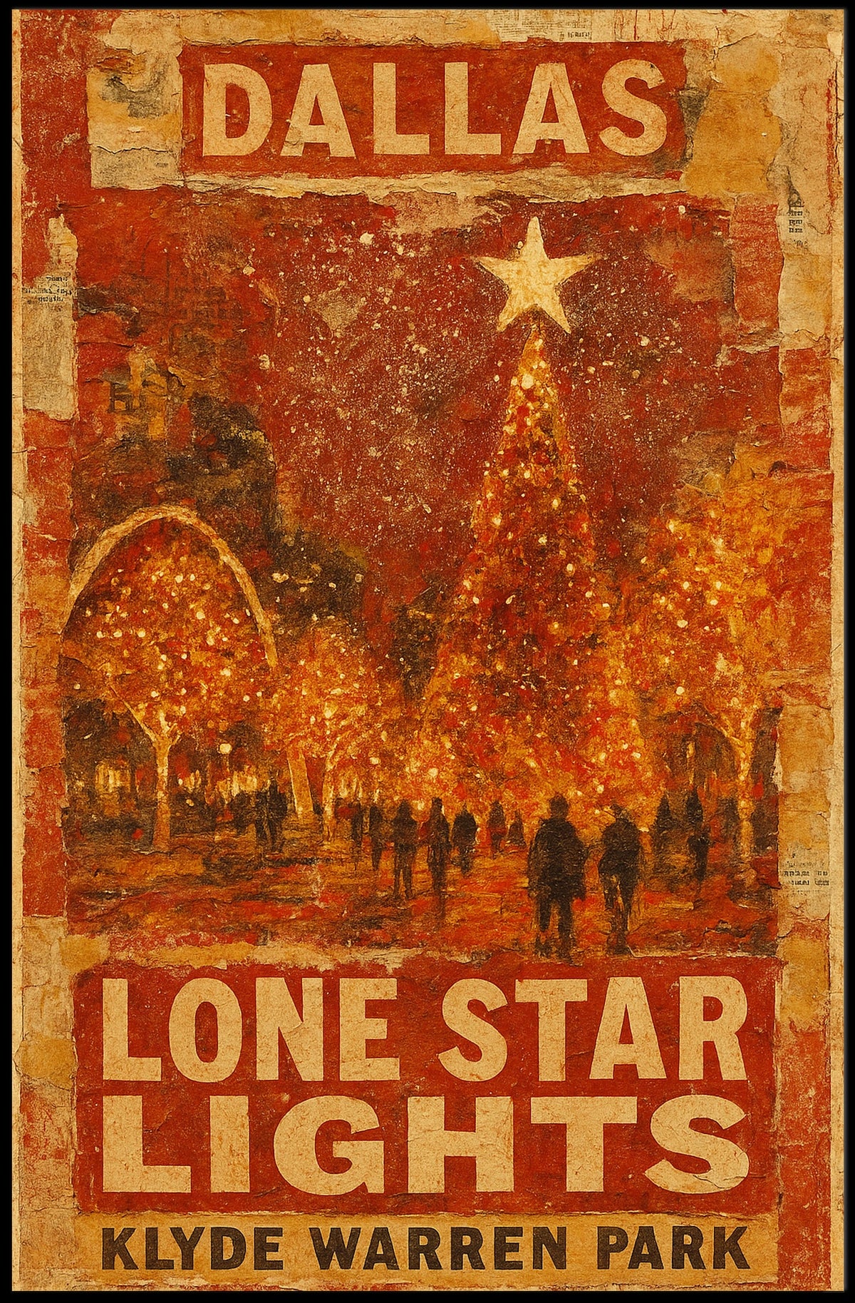 Dallas Lone Star Lights Poster