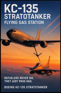 KC-135 Stratotanker Flying Gas Station Poster PosterGoat