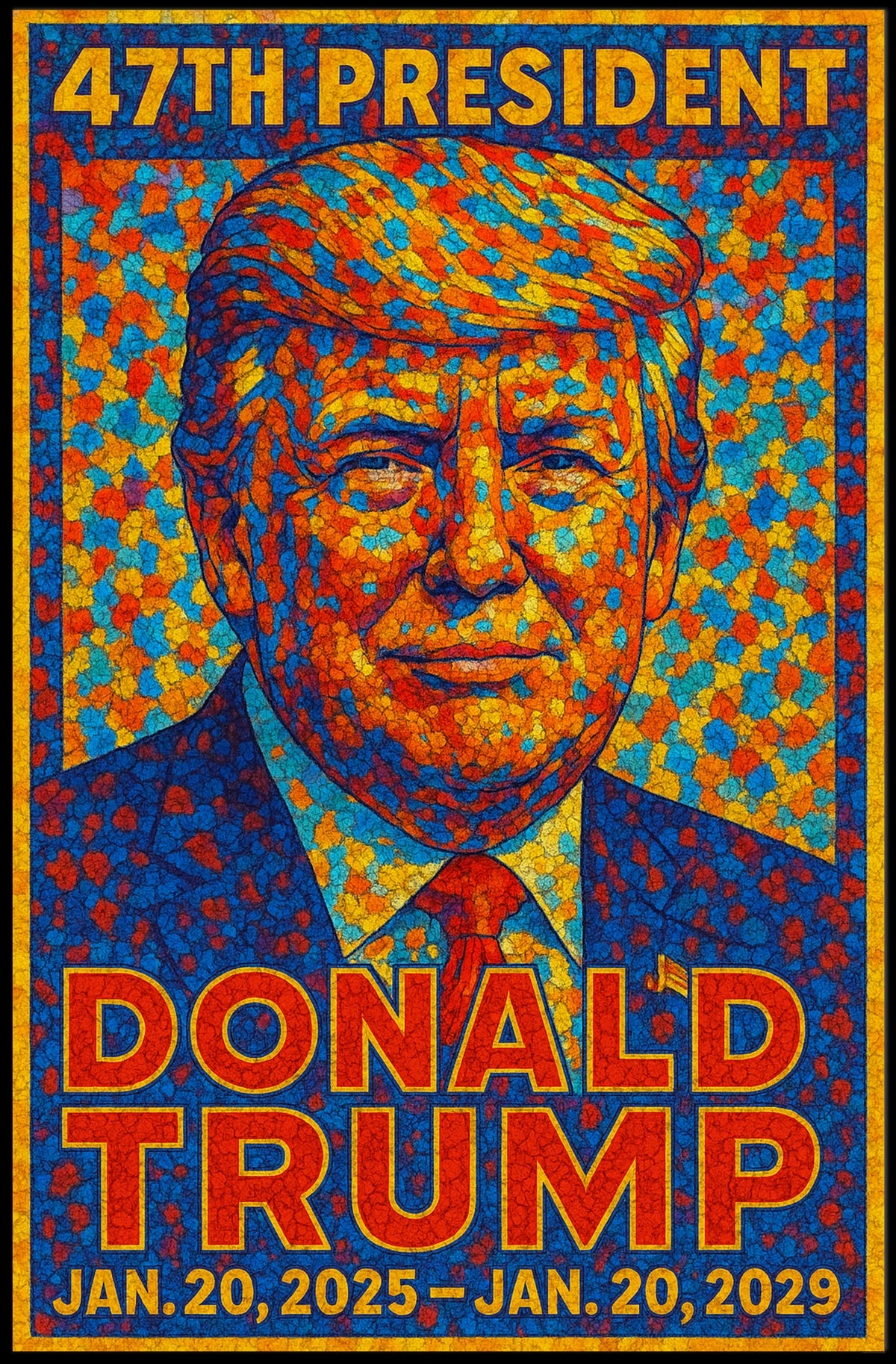 Trump 47th President Scenic Patriotic Poster