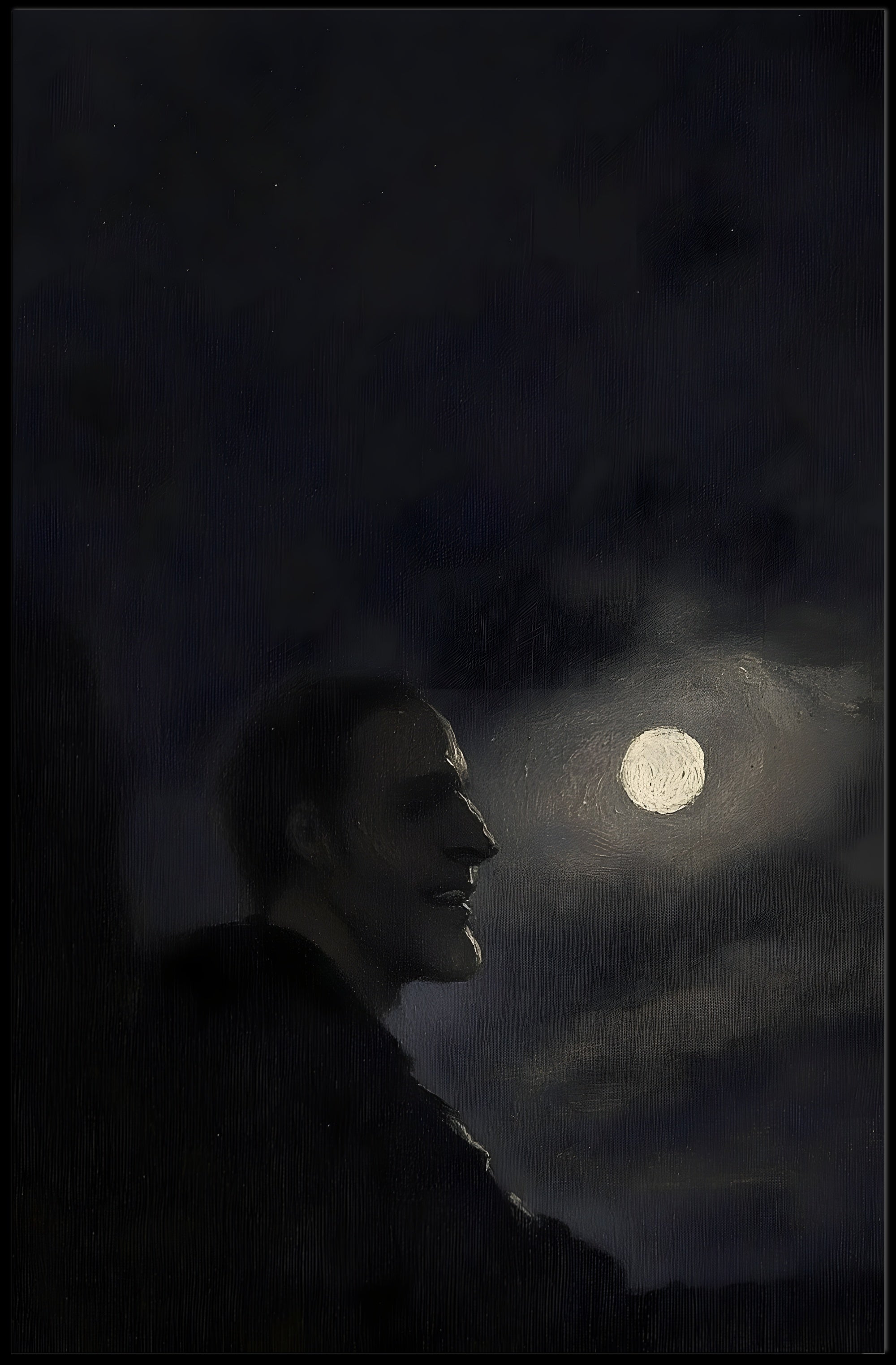 Moonlit Silhouette: Dark Night Fantasy or Mythology Poster PosterGoat