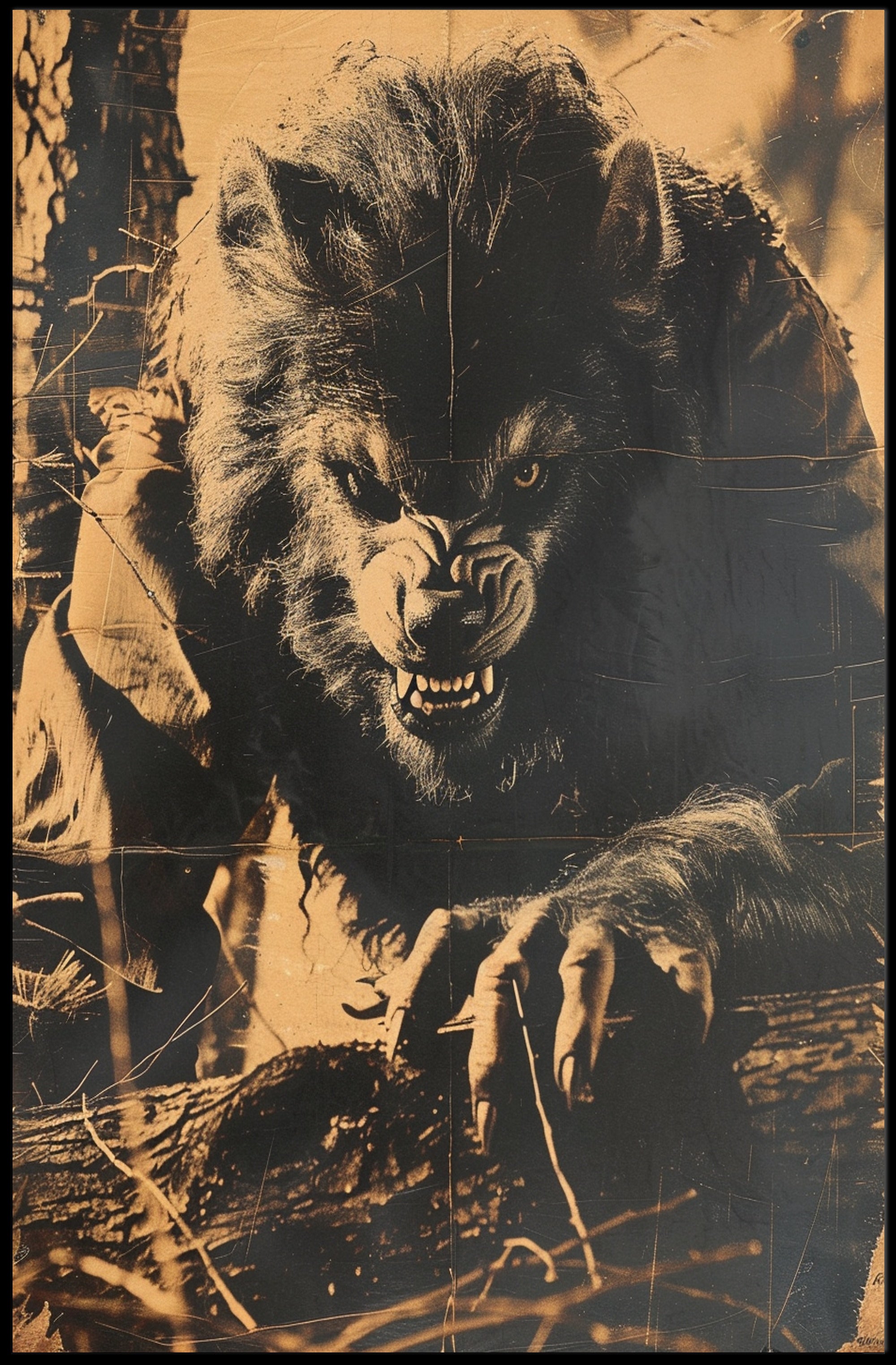 The Ferocious Werewolf Art Print Poster Decor PosterGoat