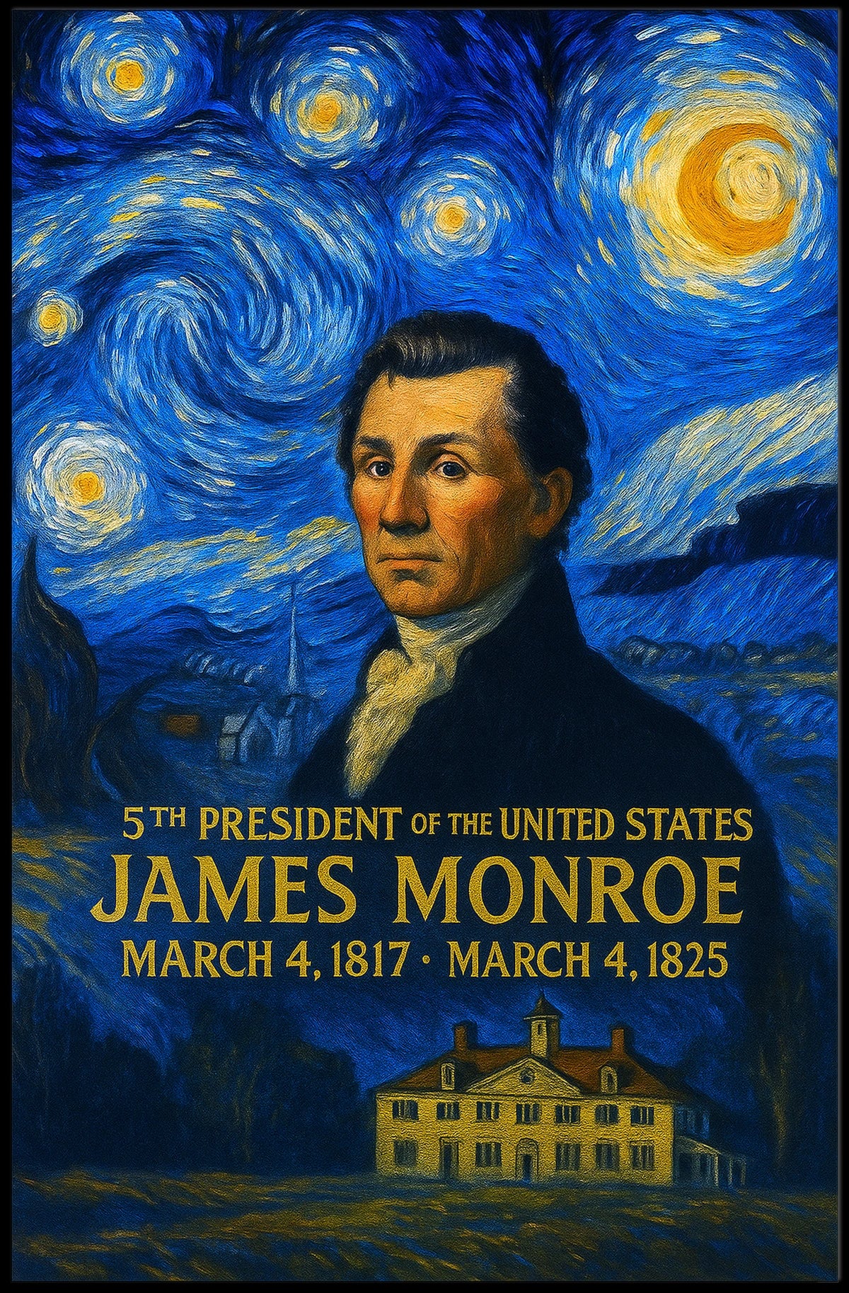 James Monroe 5th President of the United States Presidential Masterpiece Series Poster