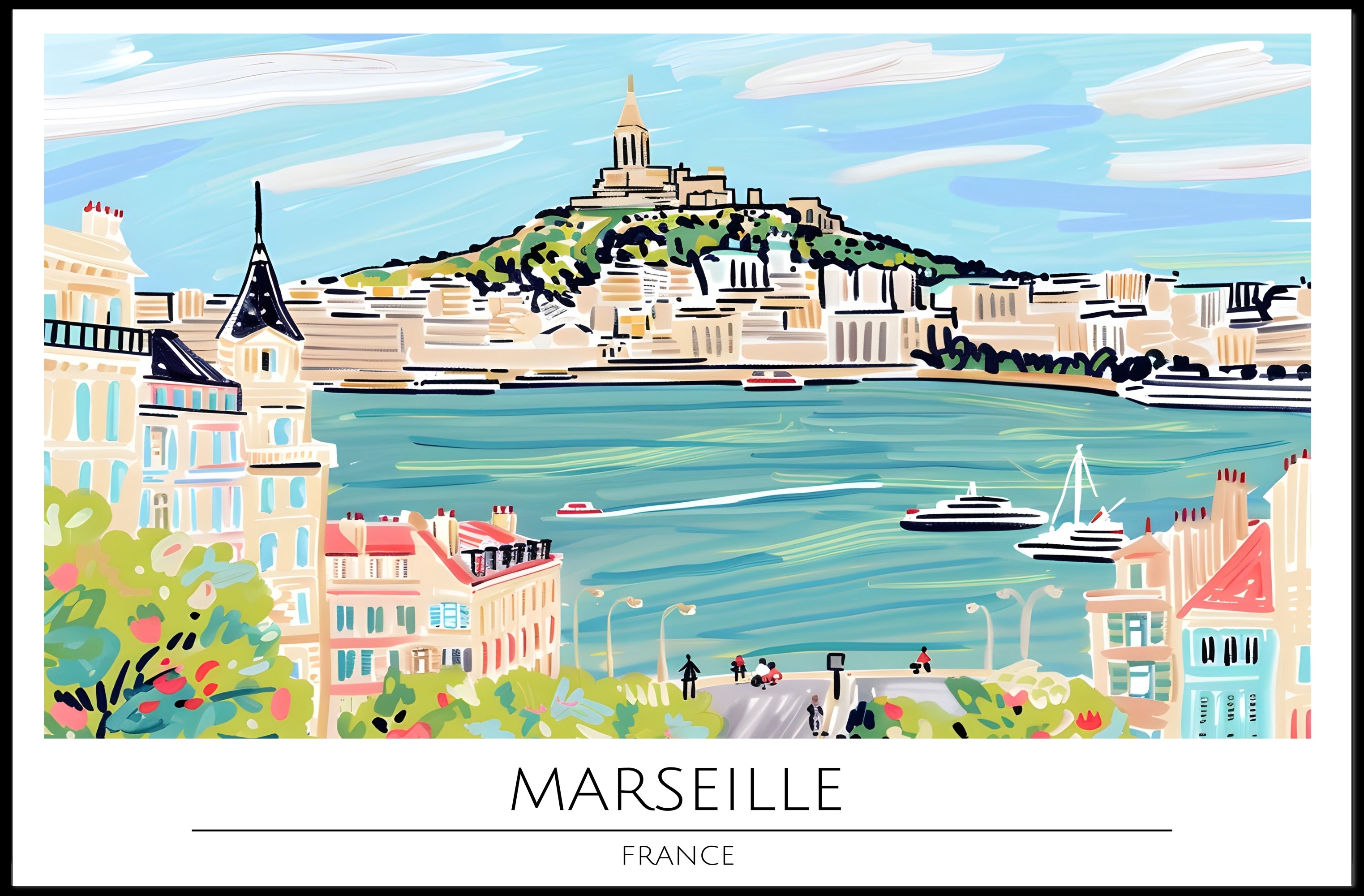 Scenic View of Marseille Poster PosterGoat