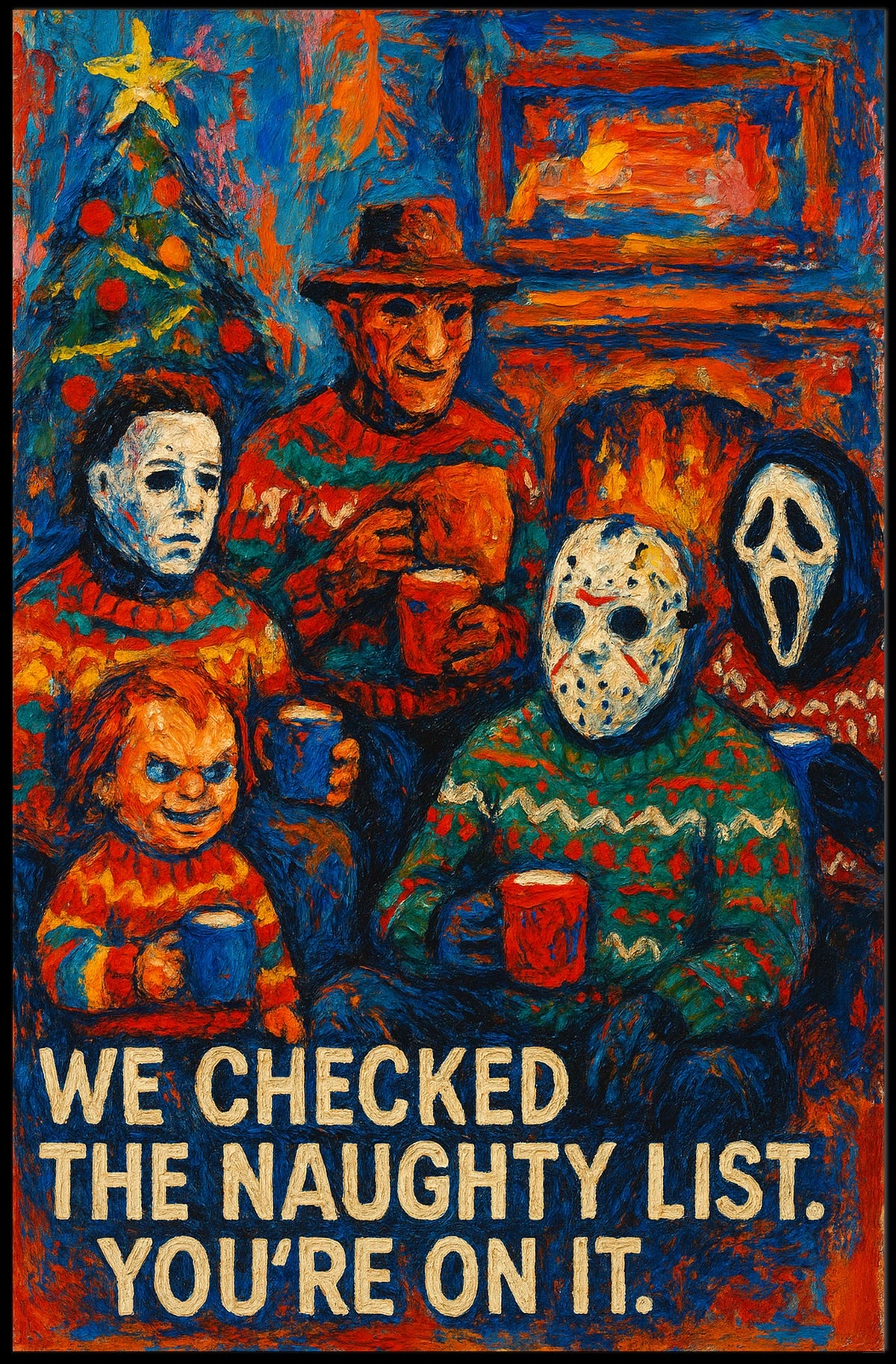 Horror Icons on the Naughty List Poster