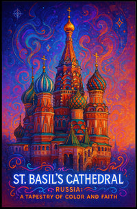 St. Basils Cathedral A Tapestry of Color and Faith Poster
