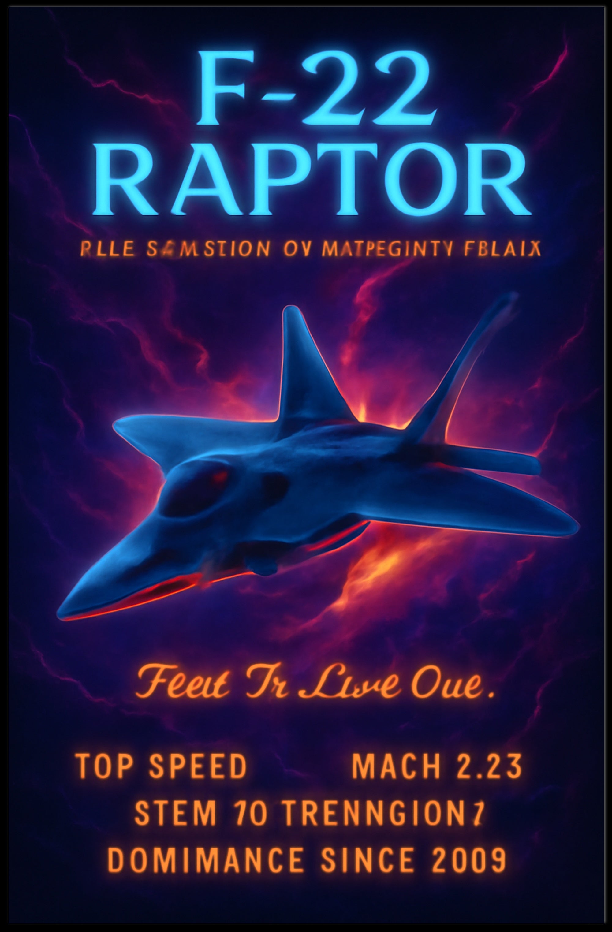 F-22 Raptor in Action: Modern Military Aircraft Poster