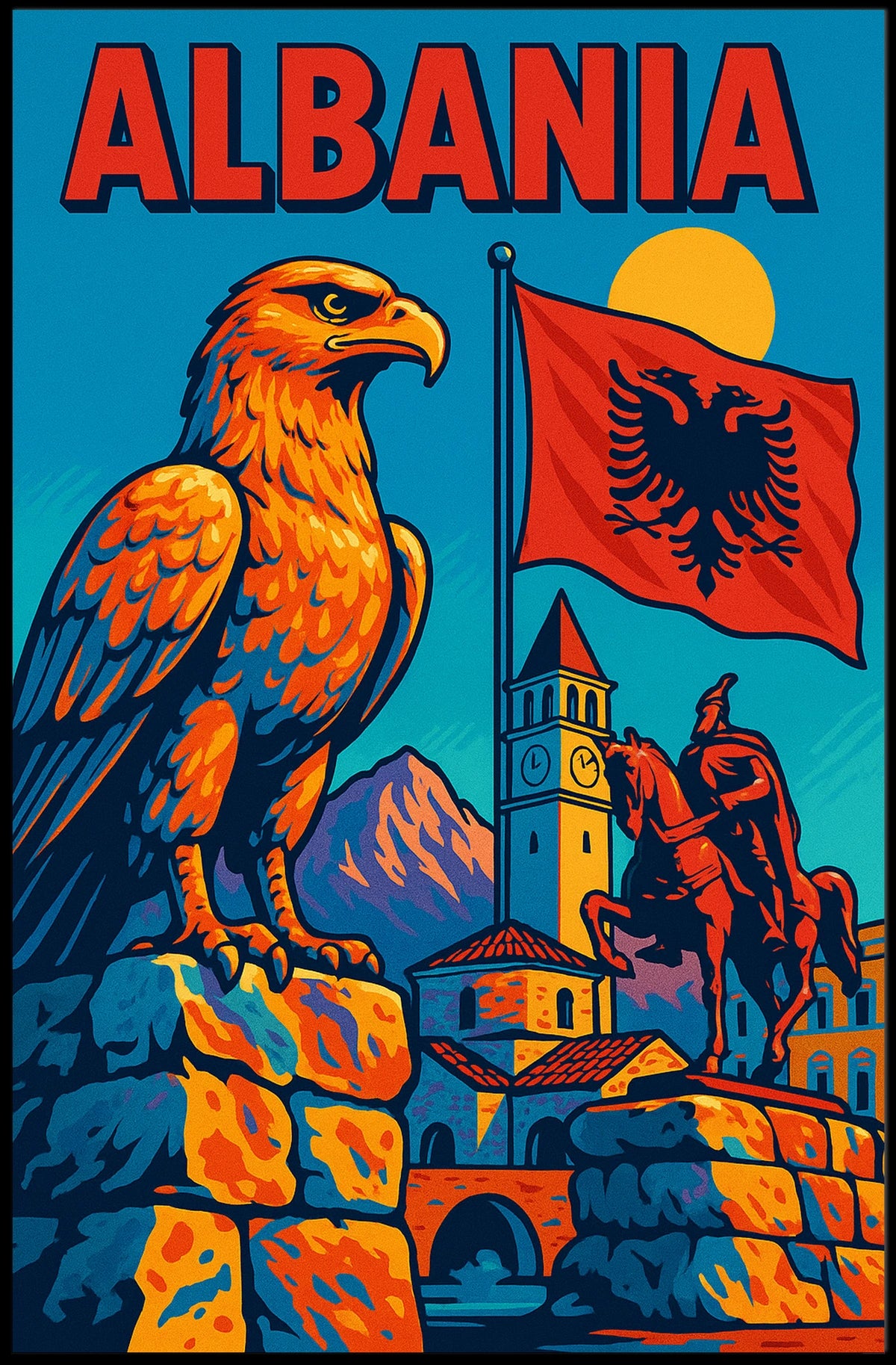 Albania A Vibrant Tribute Poster