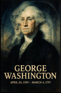 George Washington 1st President of the United States Double Exposure Poster