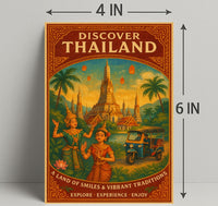 Discover Thailand Vintage Poster Art Print PosterGoat