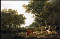 Idyllic European Countryside: Artistic Poster