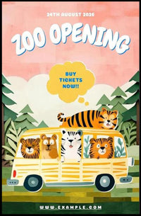 Zoo Opening Announcement Poster PosterGoat
