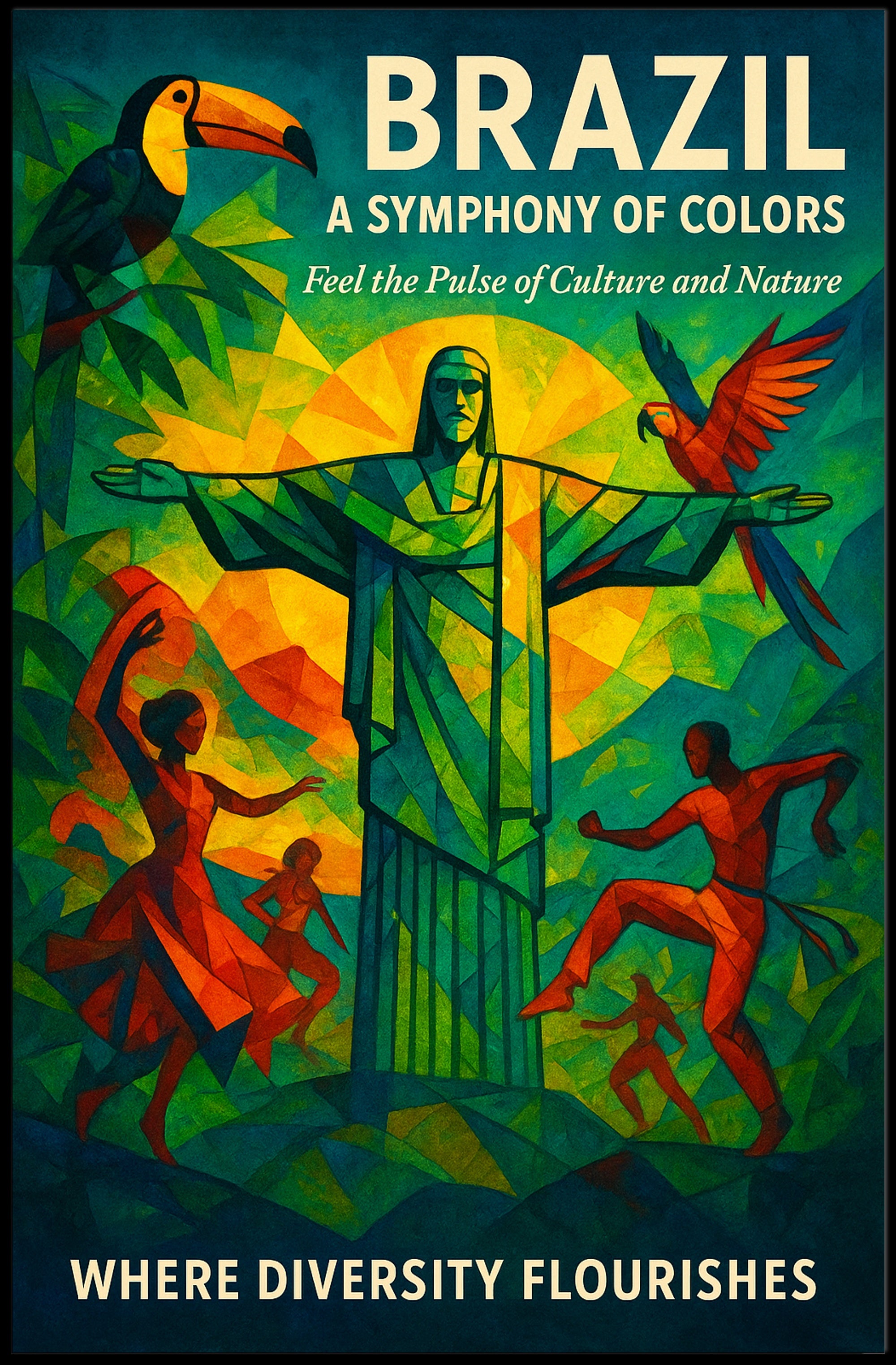 Brazil A Symphony of Colors Poster