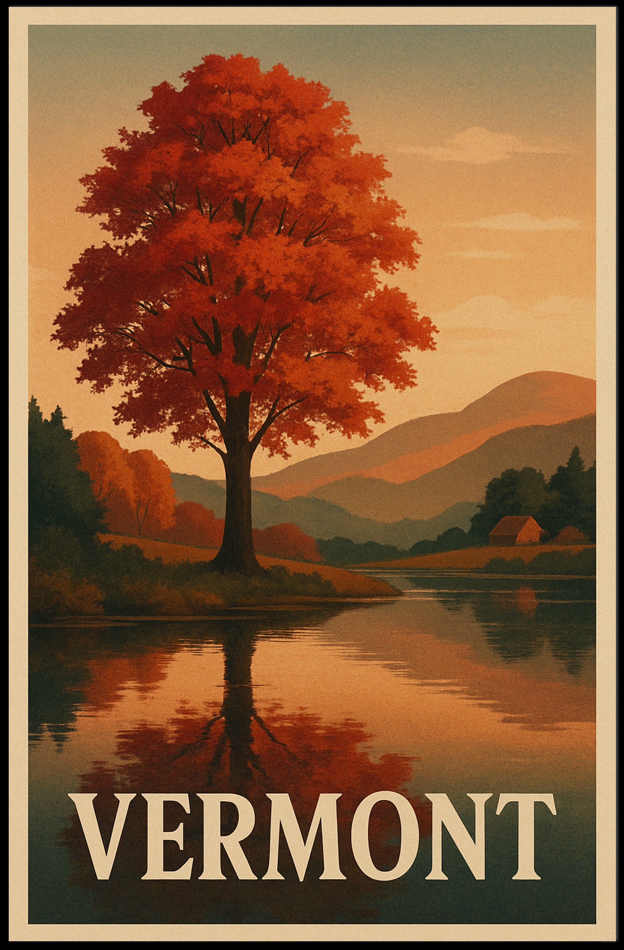Vermont Autumn Splendor Wall Art Print