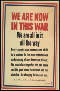 We Are Now in This War Poster PosterGoat