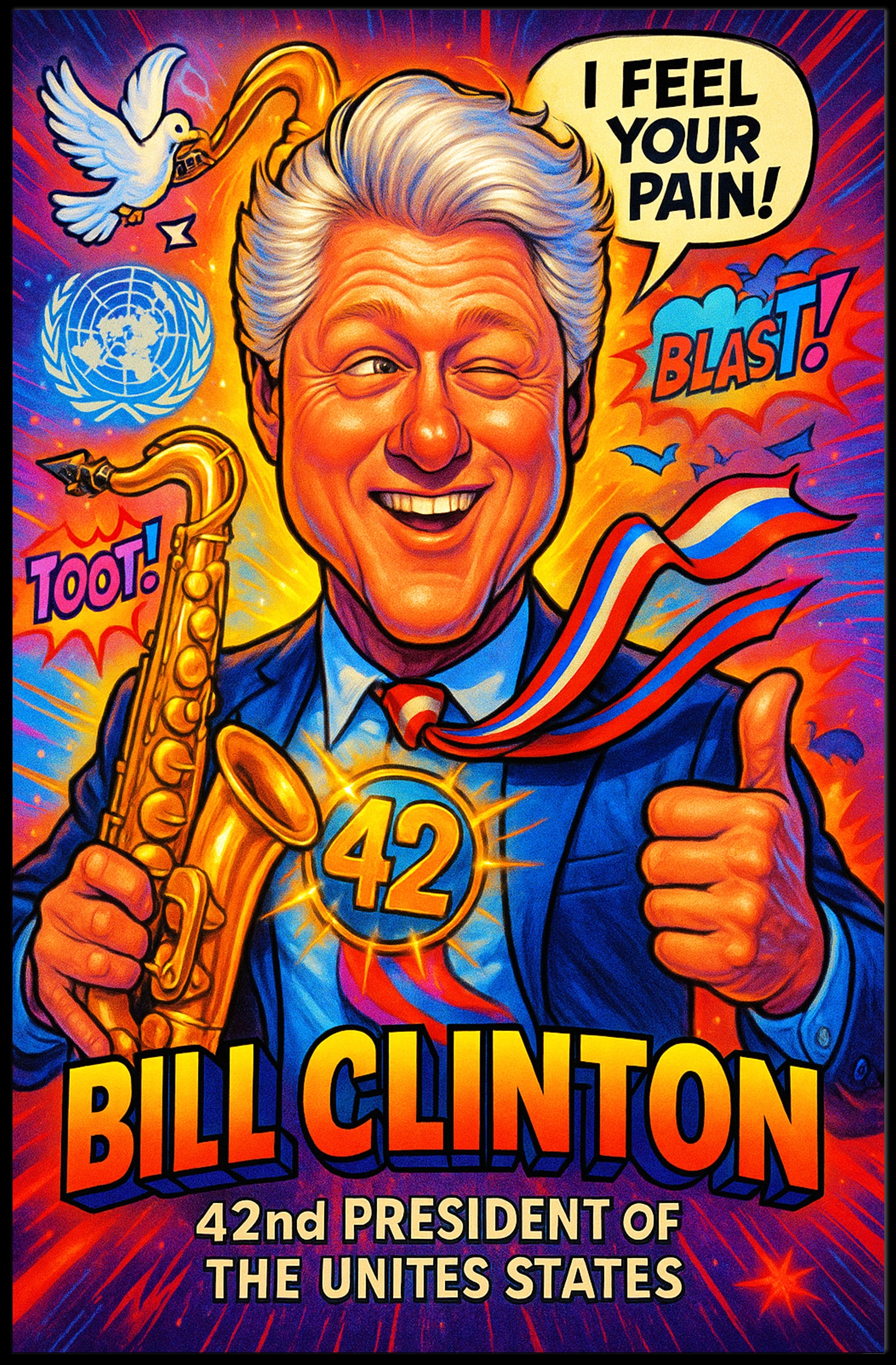 Bill Clinton 42nd President Poster PosterGoat