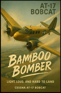 AT-17 Bobcat in Flight WWII Poster
