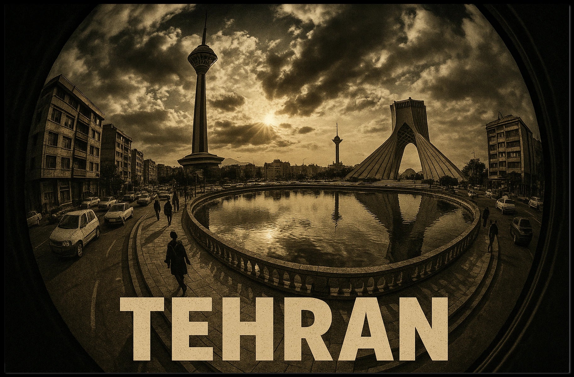 Tehran Cityscape Poster