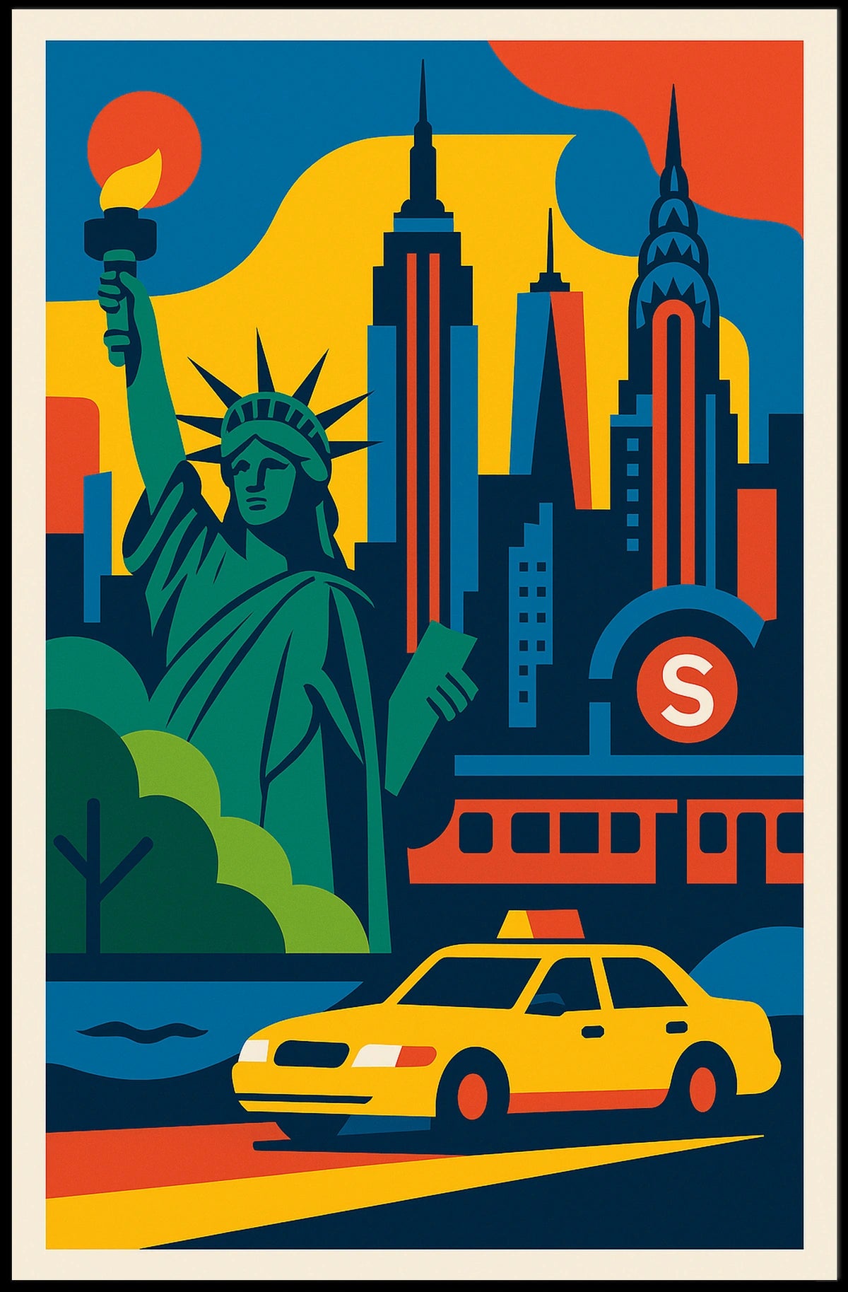 Vibrant New York City Poster