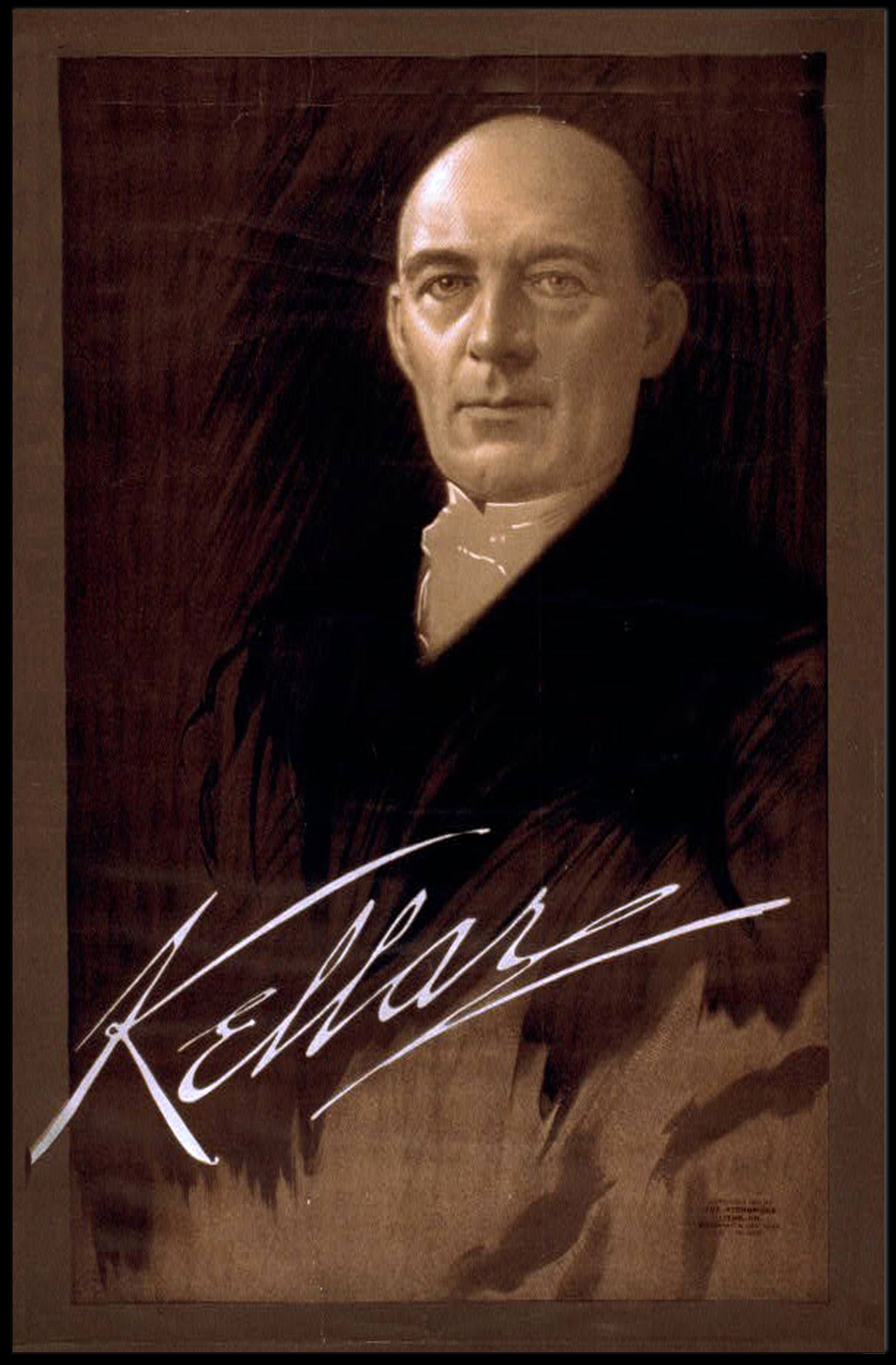 Kellar Vintage Portrait Commemorative Poster Historical or Presidential Poster