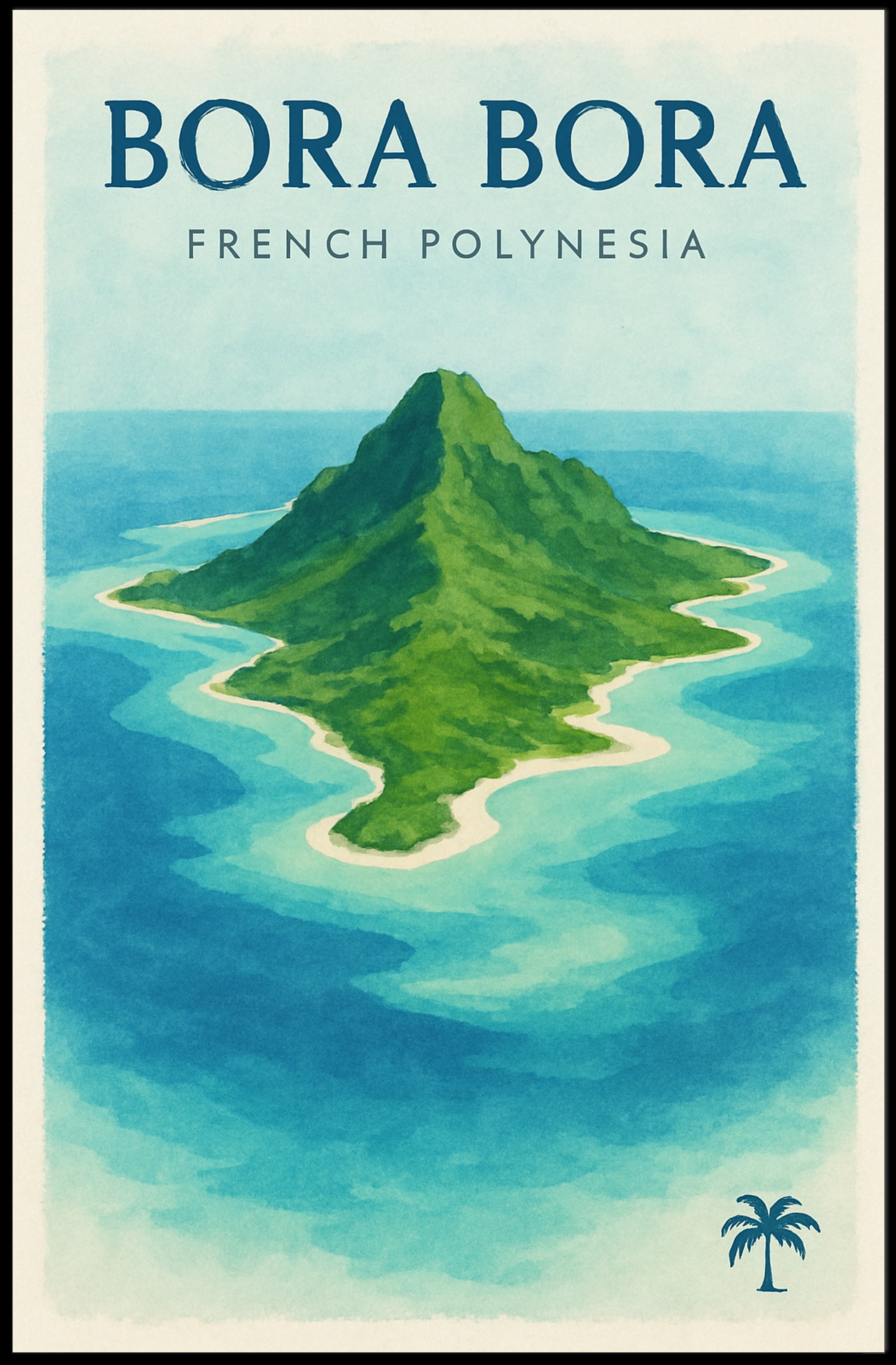 Bora Bora Tropical Island Travel Poster PosterGoat
