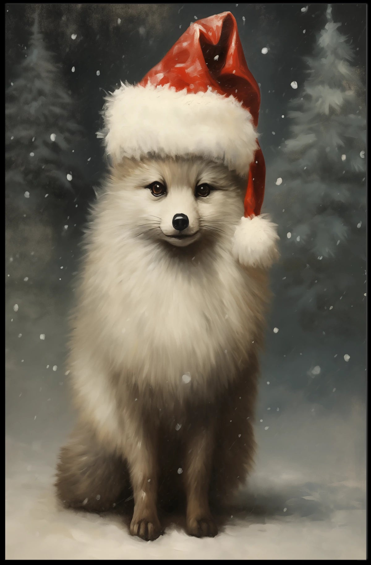 Festive Fox In Winter Wonderland Poster