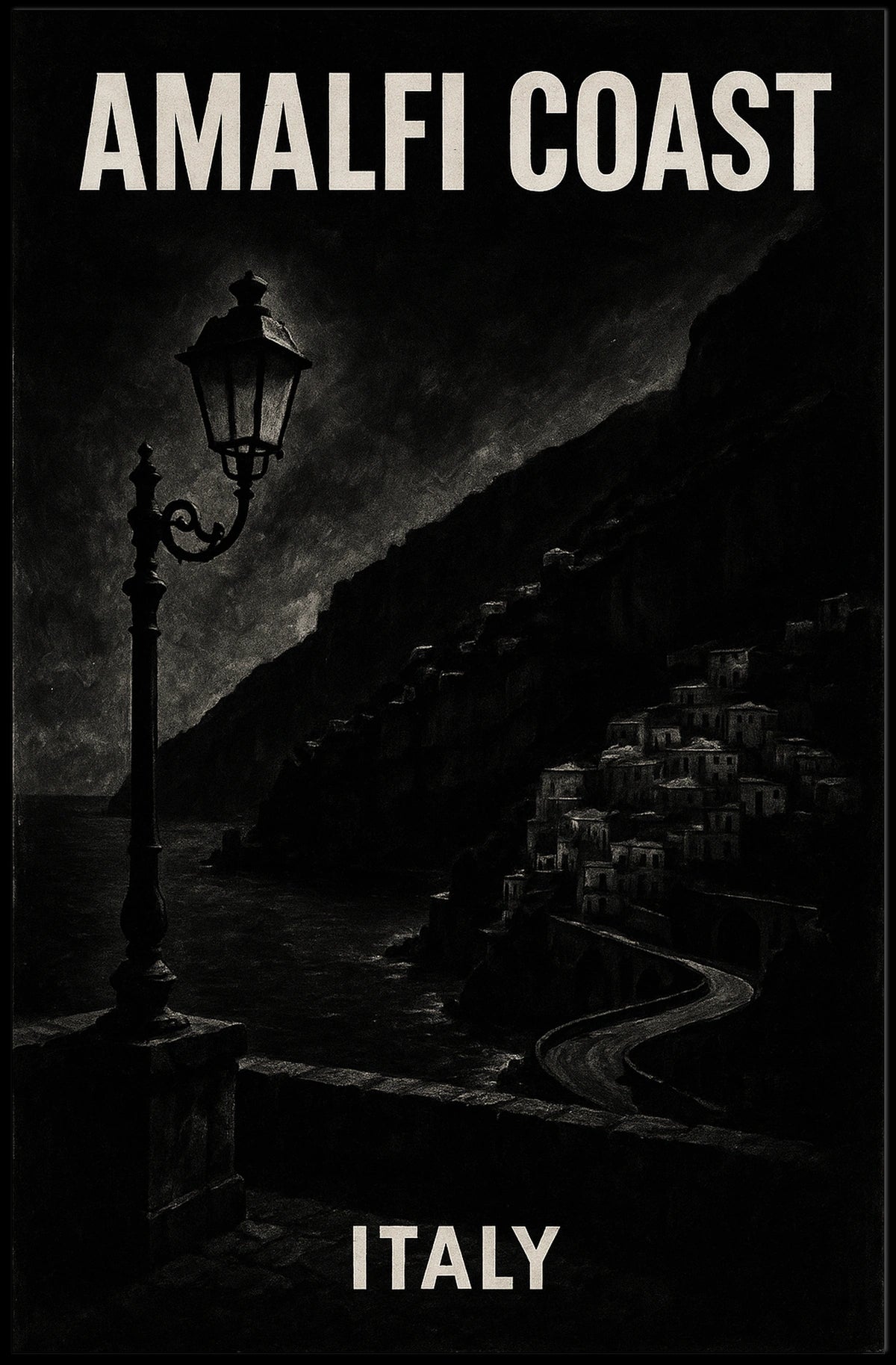 Amalfi Coast Italy Poster 18x24 Coastal Wall Art Decor