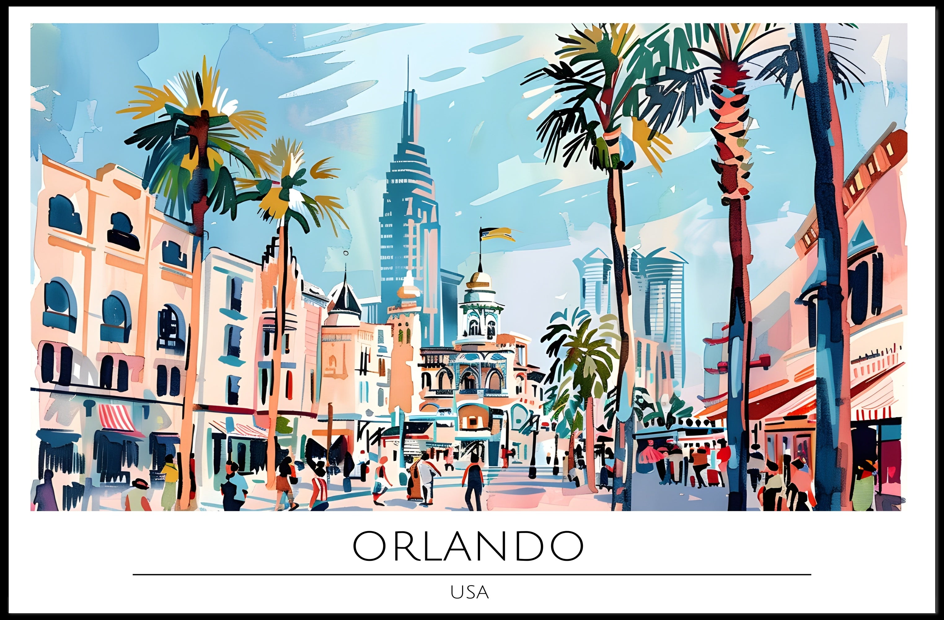 Vibrant Orlando Poster PosterGoat