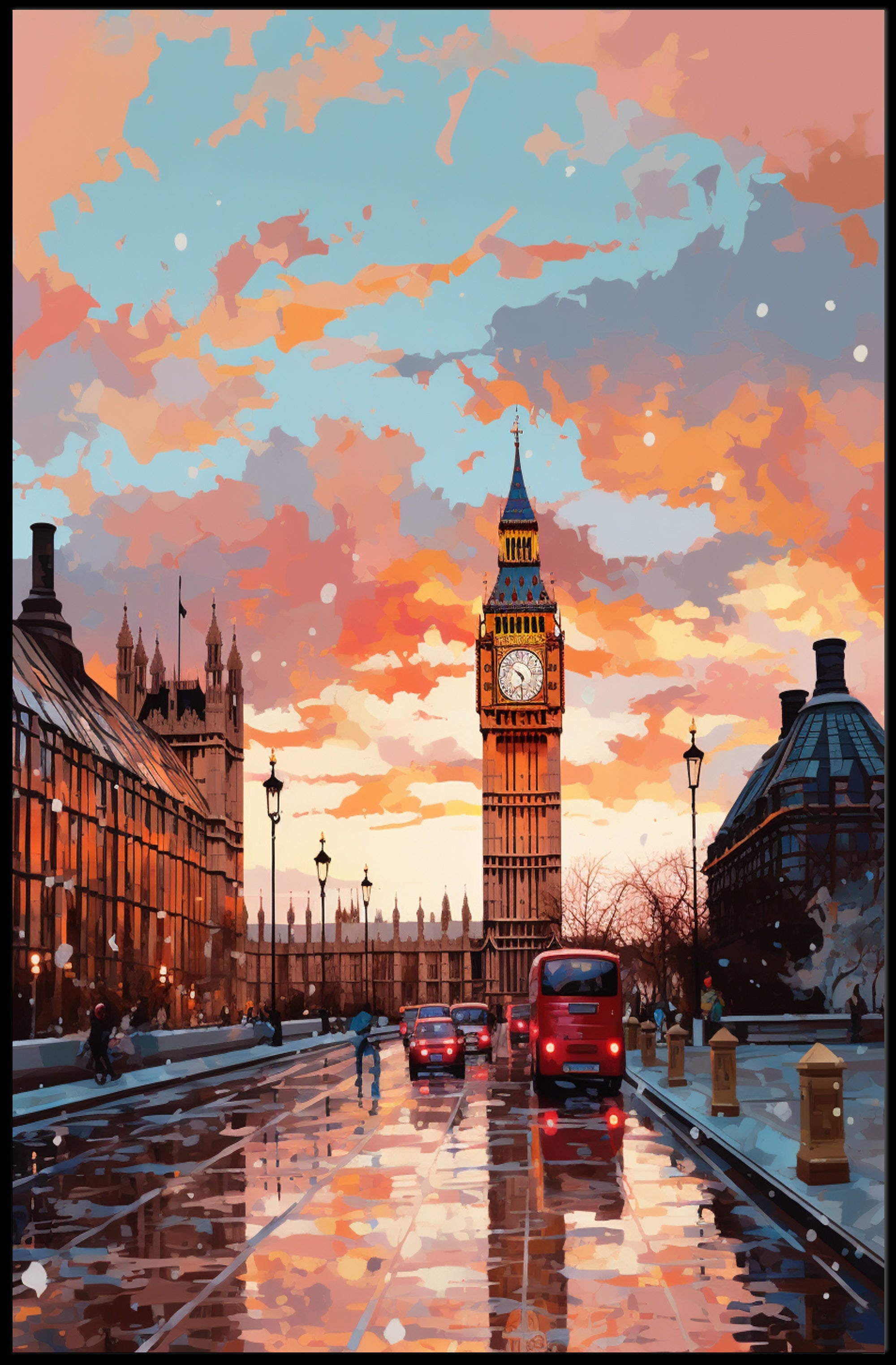 London At Dusk Poster PosterGoat