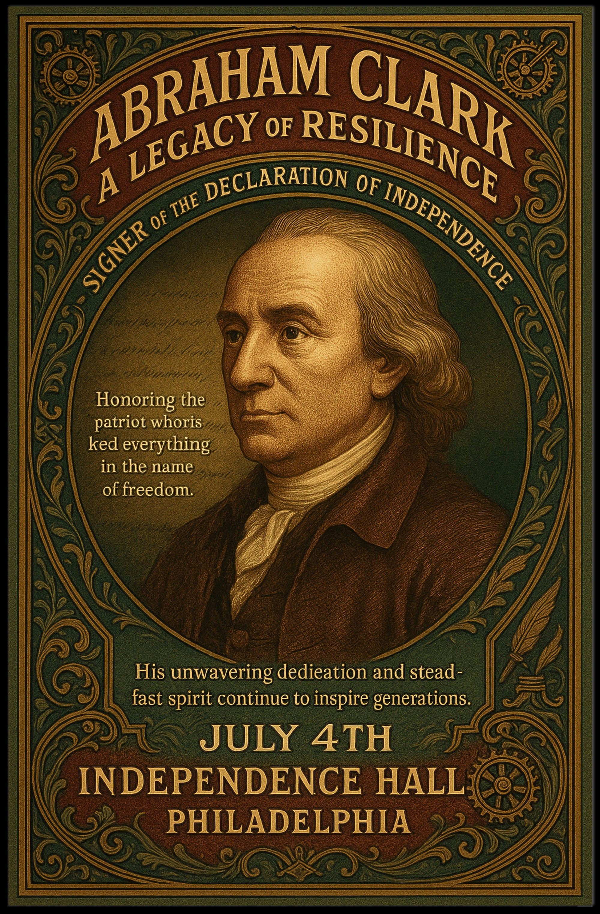 Revolutionary Patriot at Independence Hall Historical or Presidential Poster