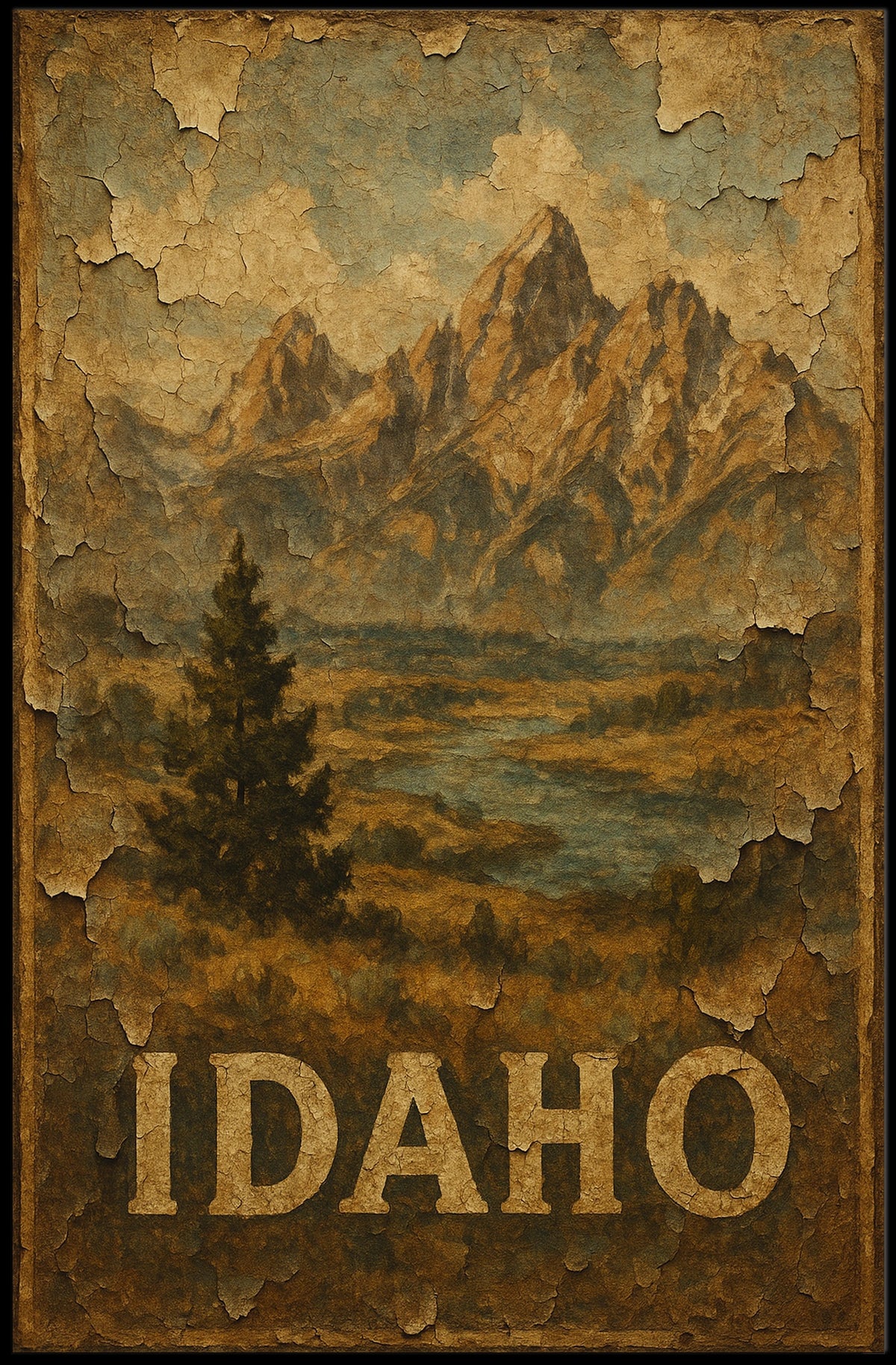Idaho Landscape Art Poster