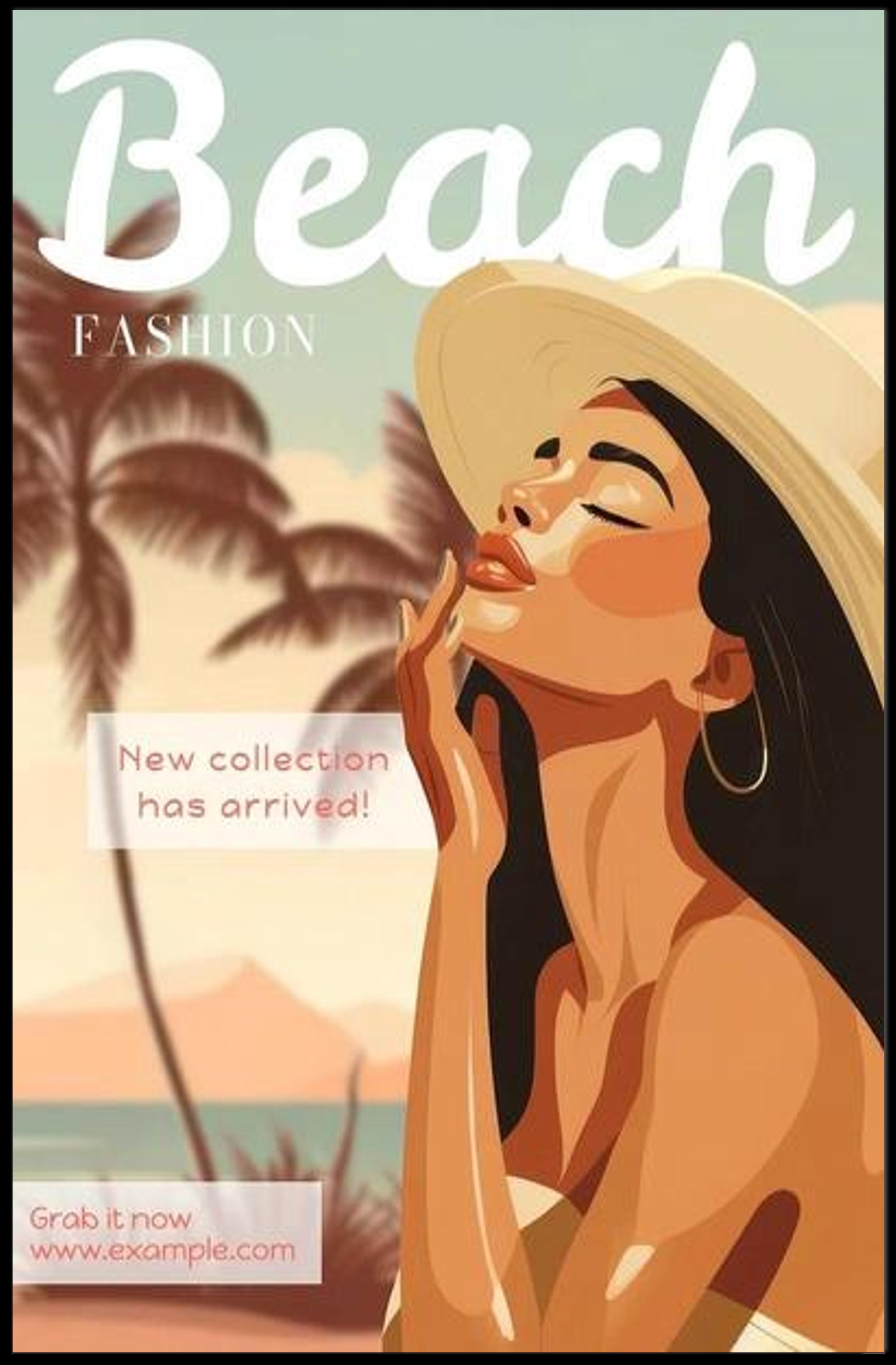 Beach Fashion Collection Poster PosterGoat