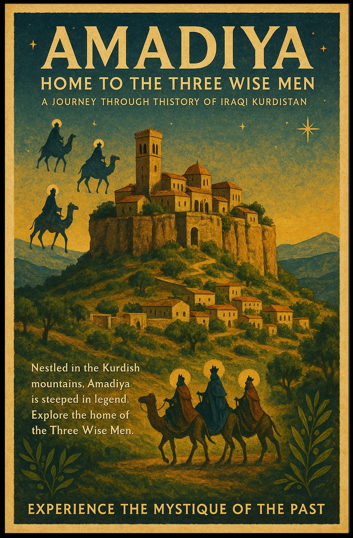 Amadiya Home to the Three Wise Men Poster
