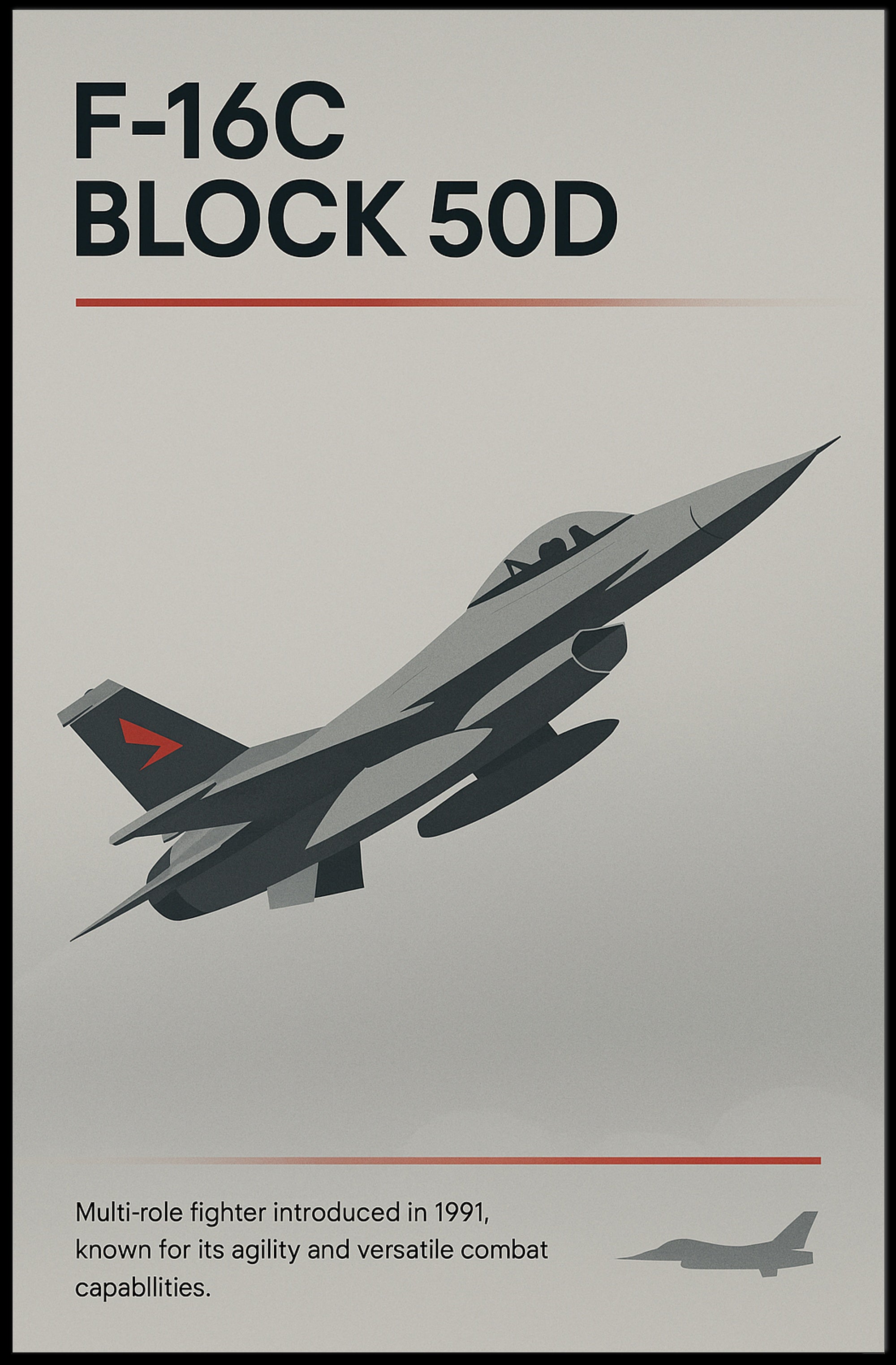 F-16C Block 50D Fighter Jet Poster