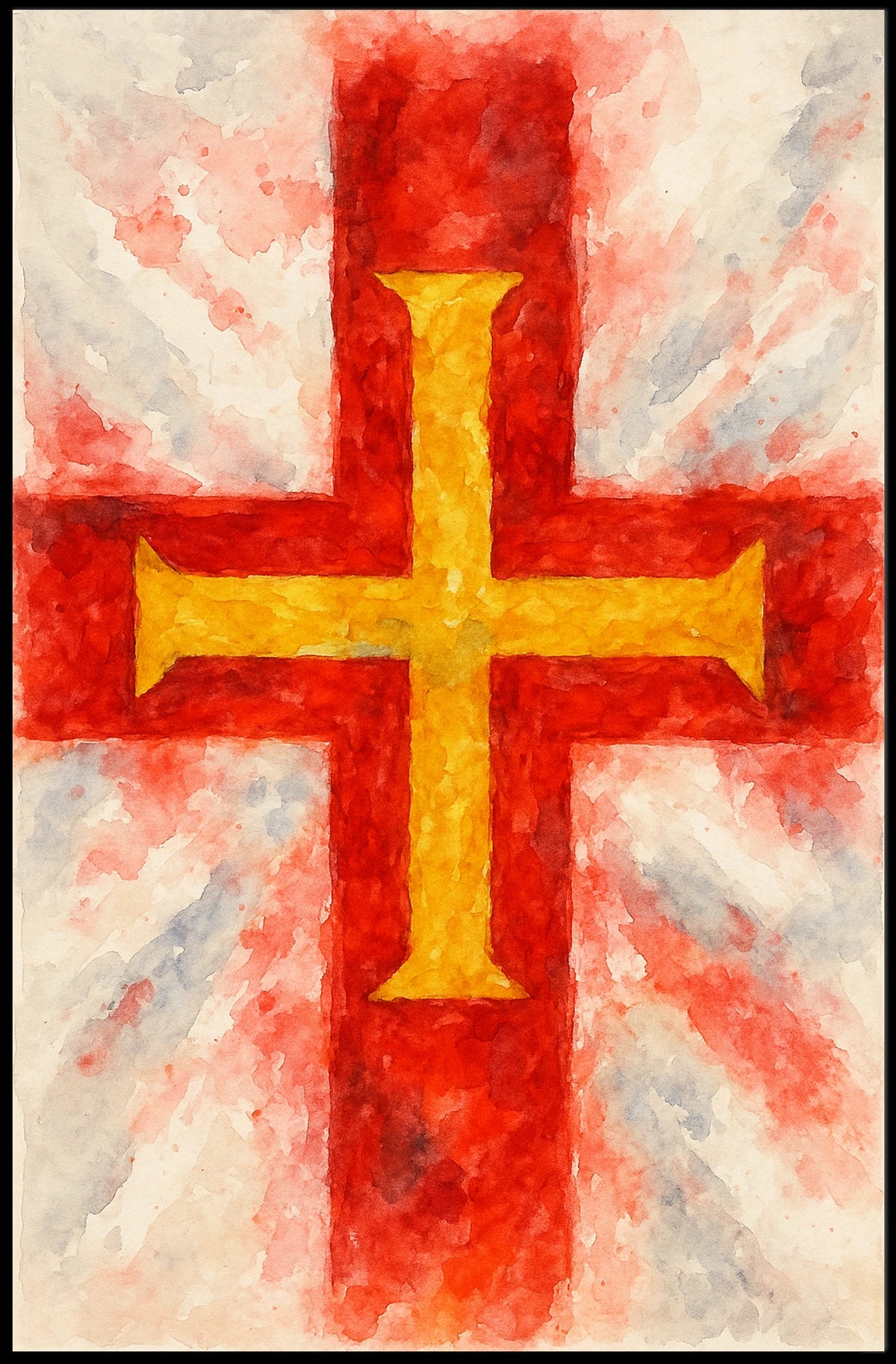 Vibrant Cross Poster