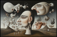 Surreal Dreamscape with Anthropomorphic Faces, Abstract or Artistic Poster