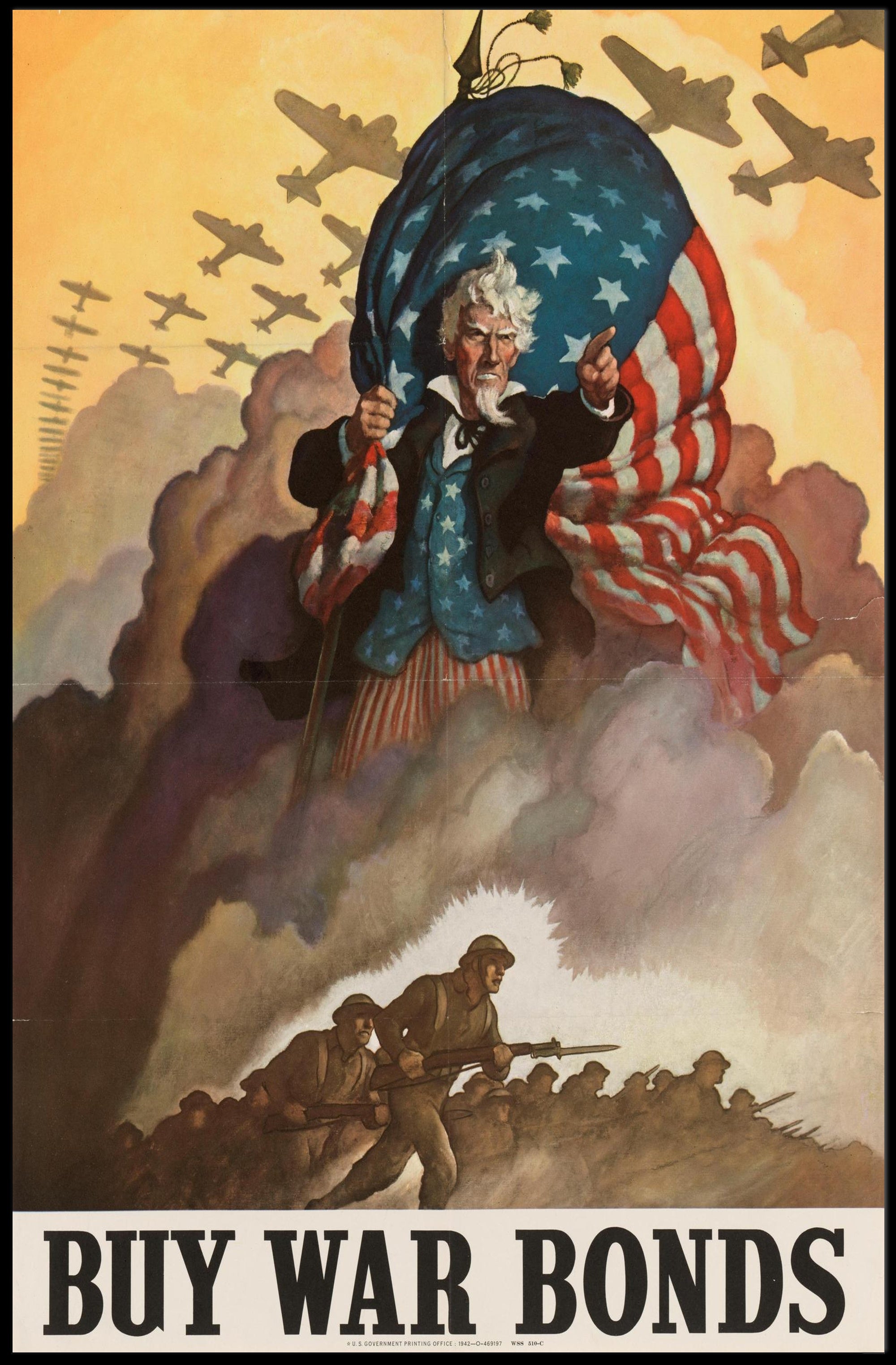 Rally for Support: Buy War Bonds Poster PosterGoat