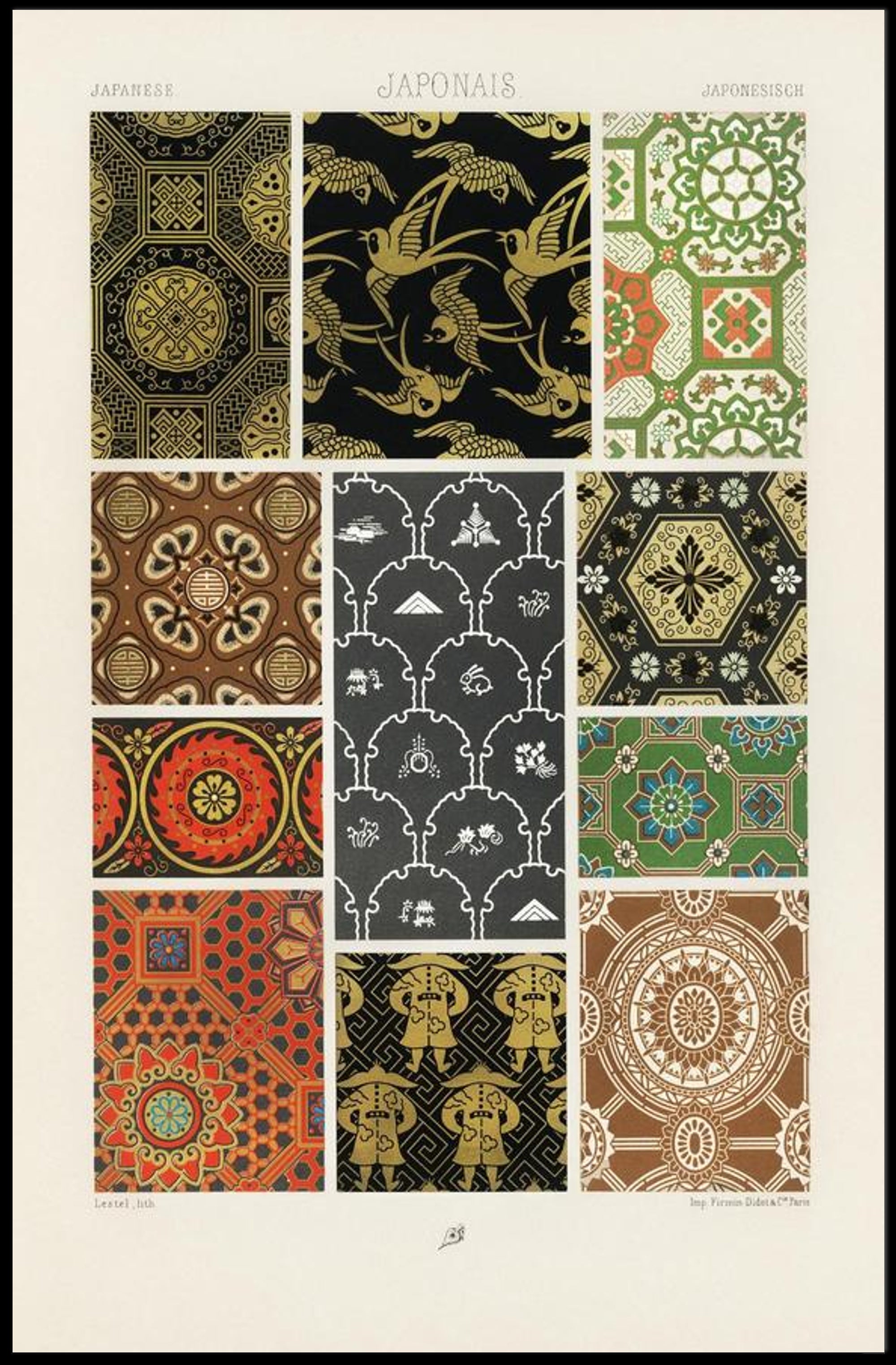 Japanese Pattern Designs Poster