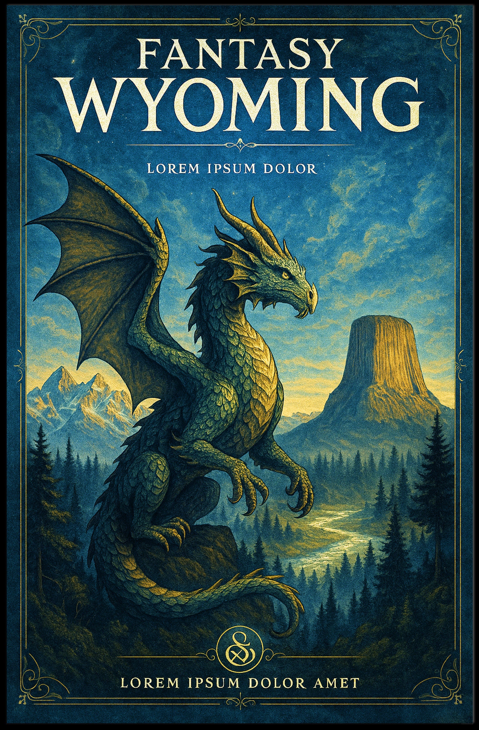 Fantasy Wyoming Poster PosterGoat