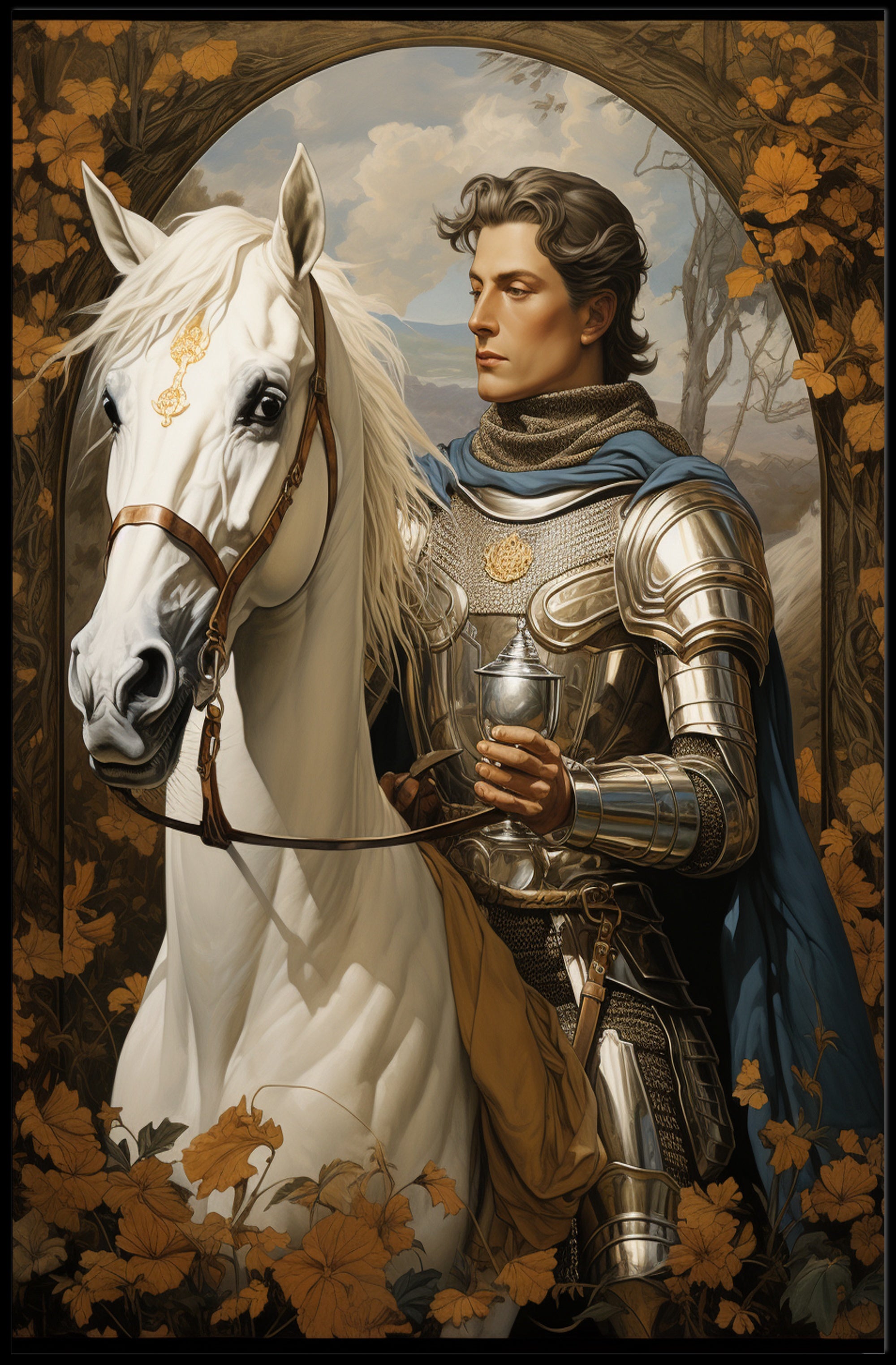 The Knight And His Steed Poster