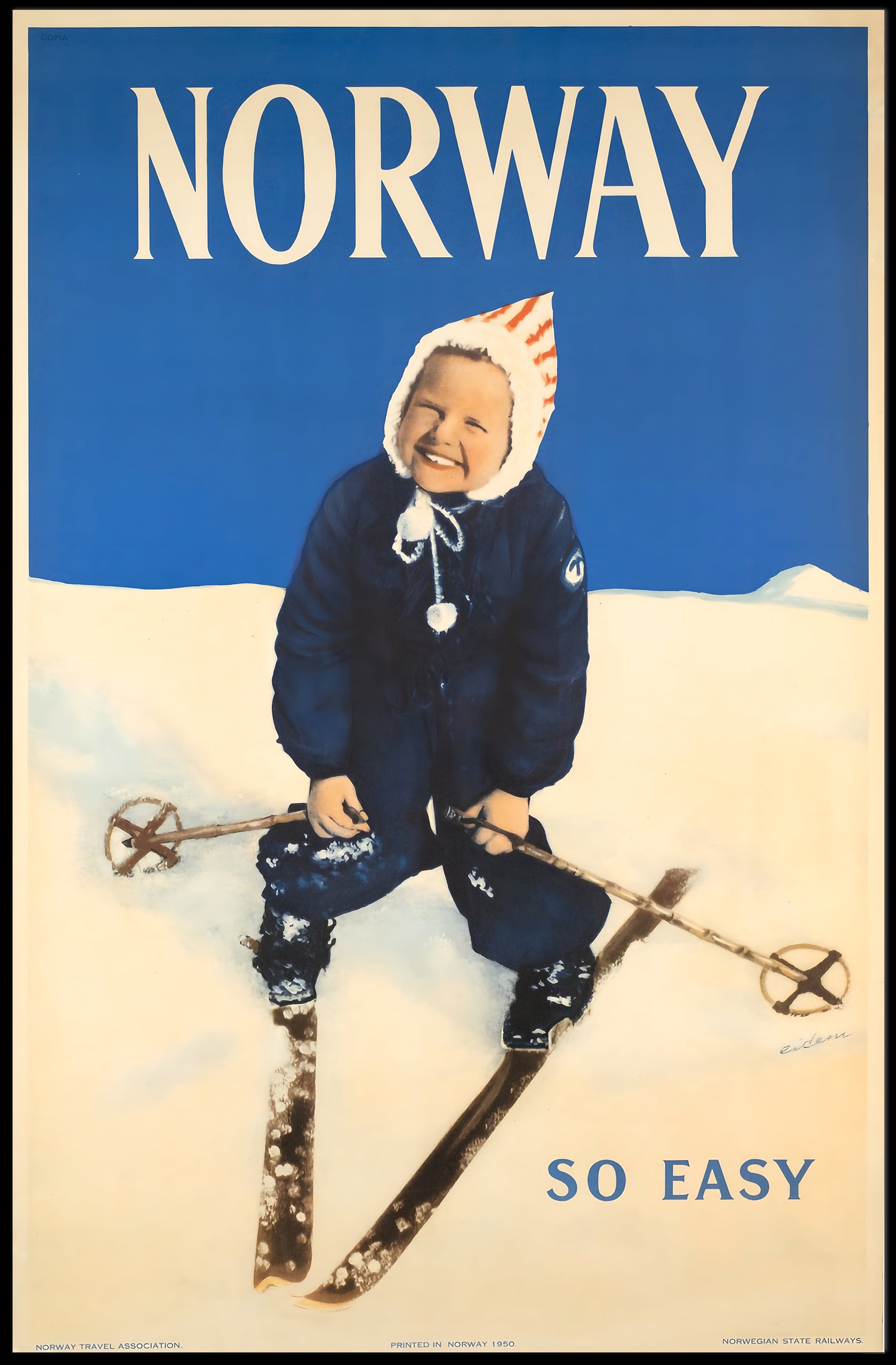 Norway Winter Travel Poster PosterGoat